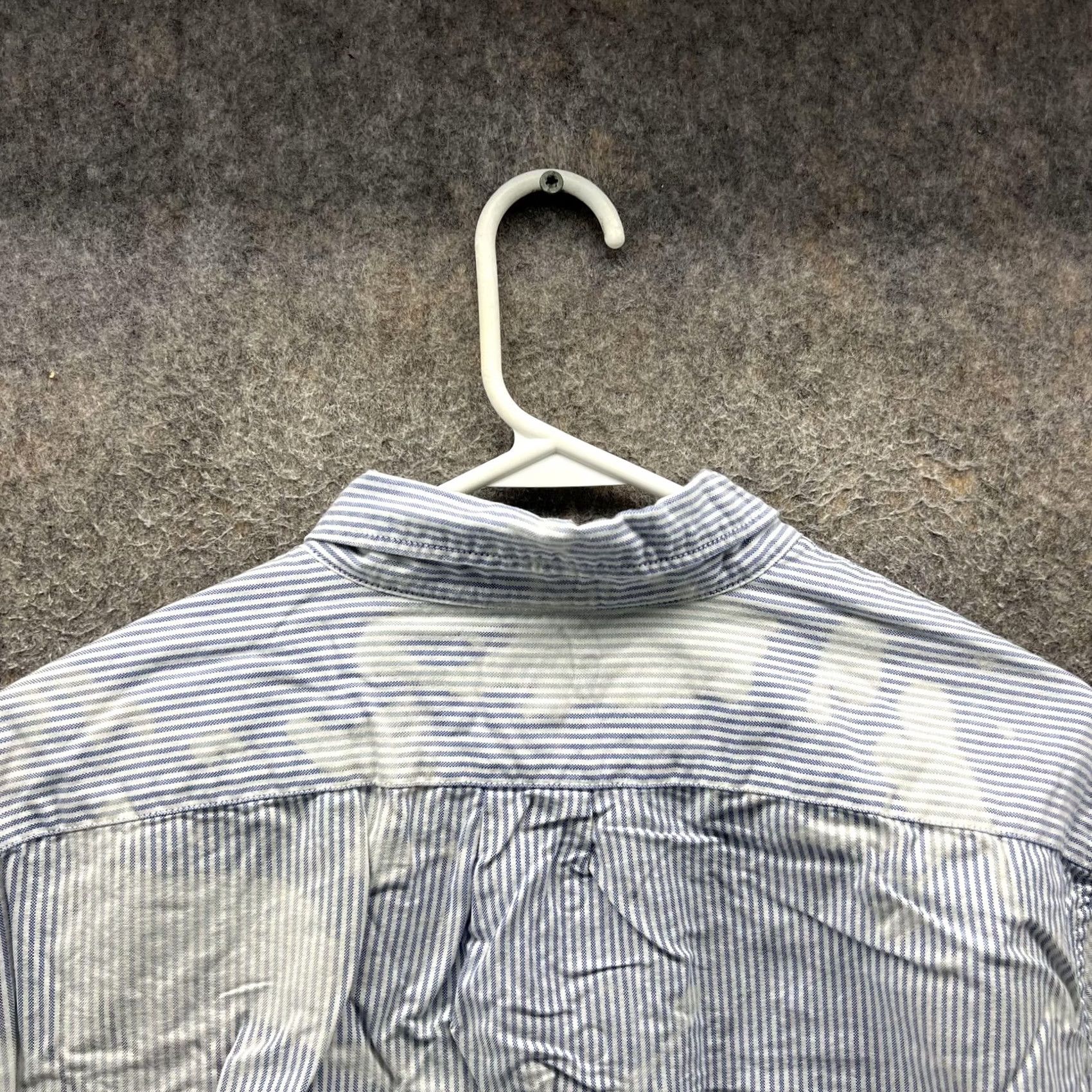 J.Crew J.Crew Shirt Mens Large Blue Stripe Slim Untucked Button Front Long Sleeve Size US L / EU 52-54 / 3 - 6 Thumbnail