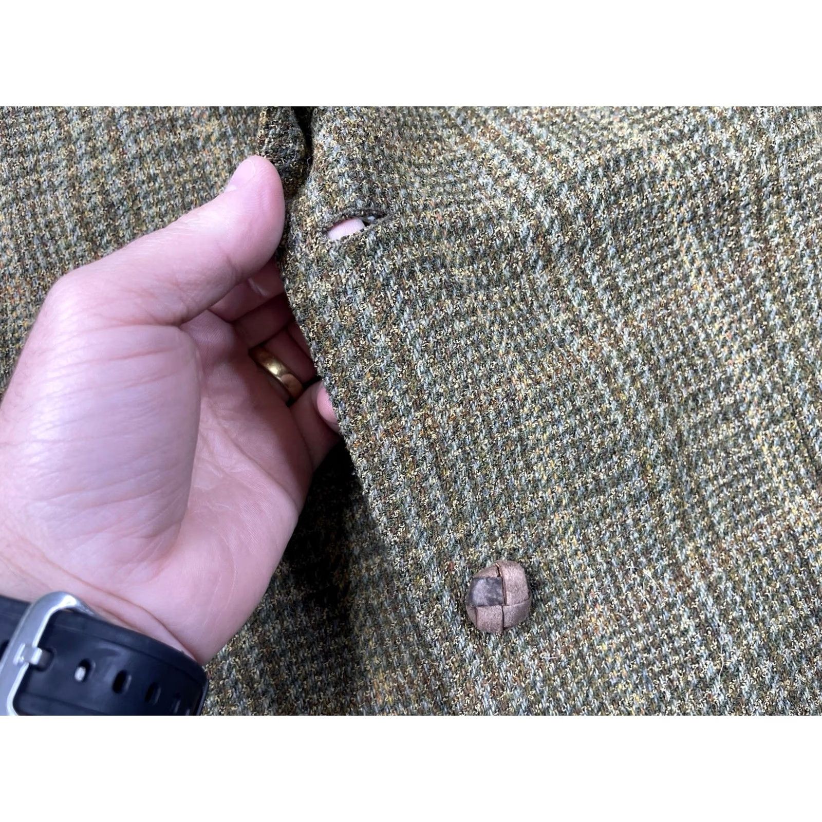 Hugo Boss HUGO BOSS Blazer 42R Sport Coat Jacket Wool Blend Tweed Mens Size 42R - 6 Thumbnail