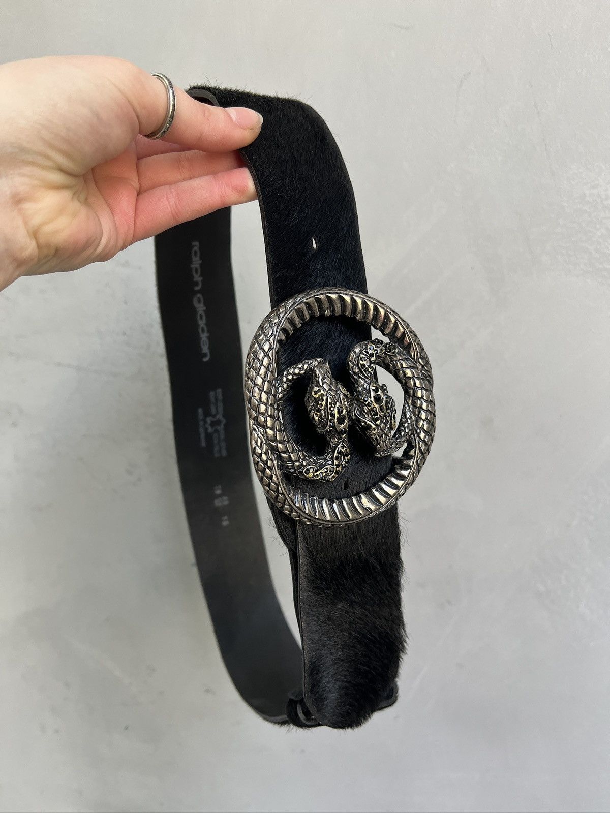 Hysteric Glamour Snake buckle leather black opium leather belt archive style Size ONE SIZE - 1 Thumbnail