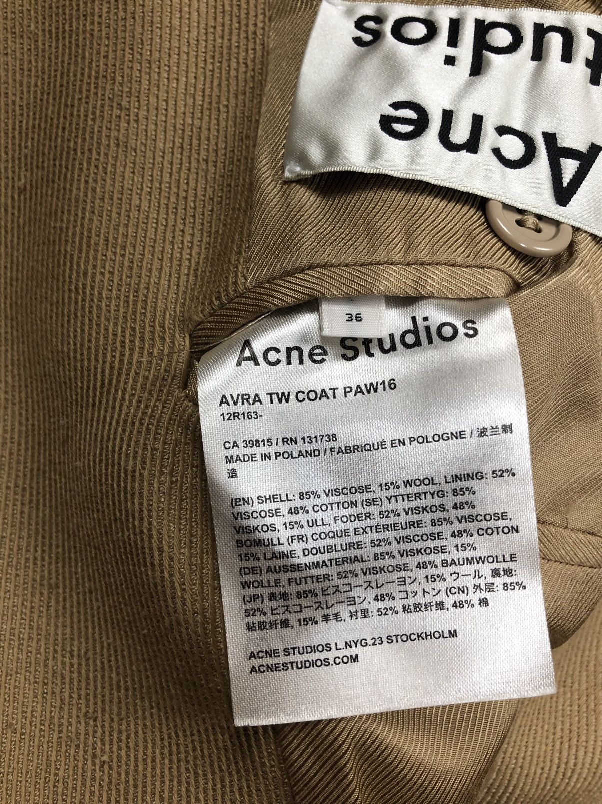 Acne Studios Acne studios AVRA TW COAT PAW16 Size XS / US 0-2 / IT 36-38 - 7 Thumbnail