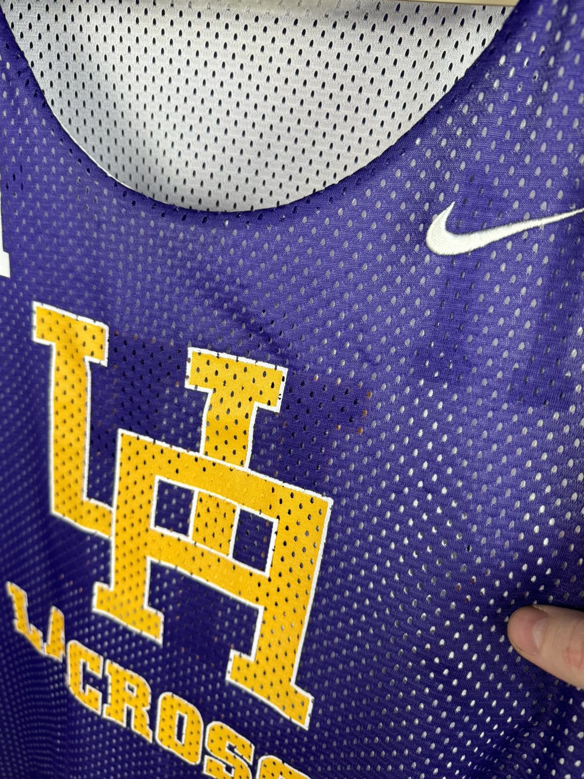 Nike NIKE VINTAGE LACROSSE DOUBLE SIDED MESH T-SHIRT #11 Size US L / EU 52-54 / 3 - 21 Thumbnail