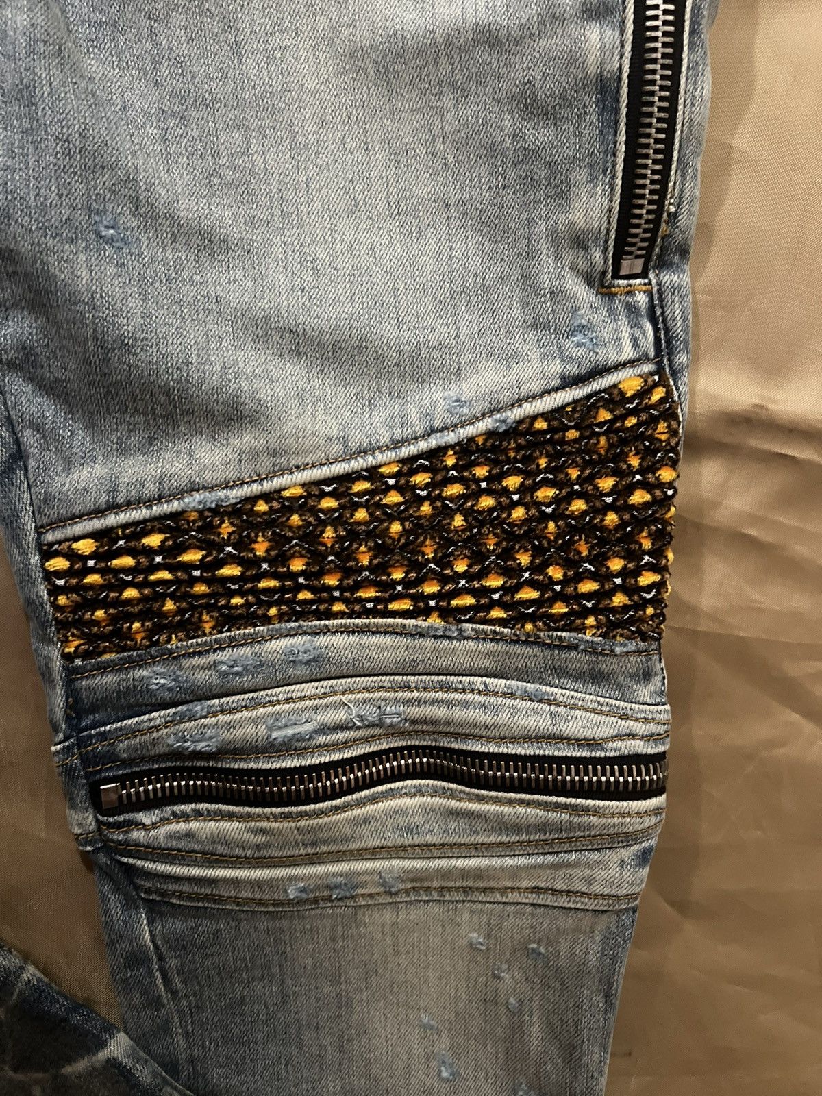 Amiri Amiri Amiri Velvet PJ MX2 Denim Jeans size 36 $2300 Size US 36 / EU 52 - 2 Thumbnail