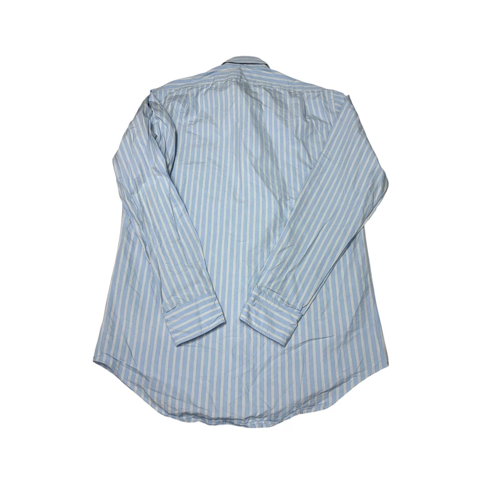 Sid Mashburn Sid Mashburn Mens Shirt Blue White Striped Cotton Button Down Spread Collar M Size US M / EU 48-50 / 2 - 7 Thumbnail