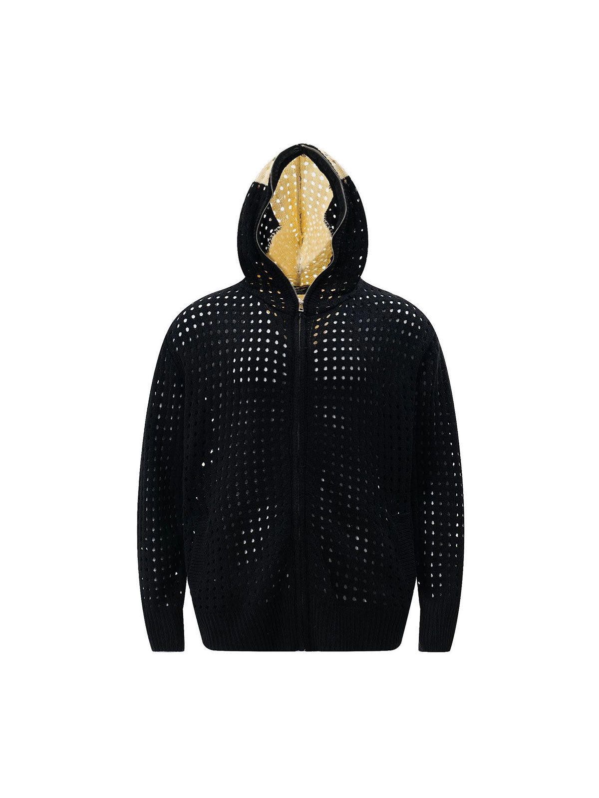 Japanese Brand Cross Jacquard Full Zipper Hooded Jacket Size US L / EU 52-54 / 3 - 4 Thumbnail