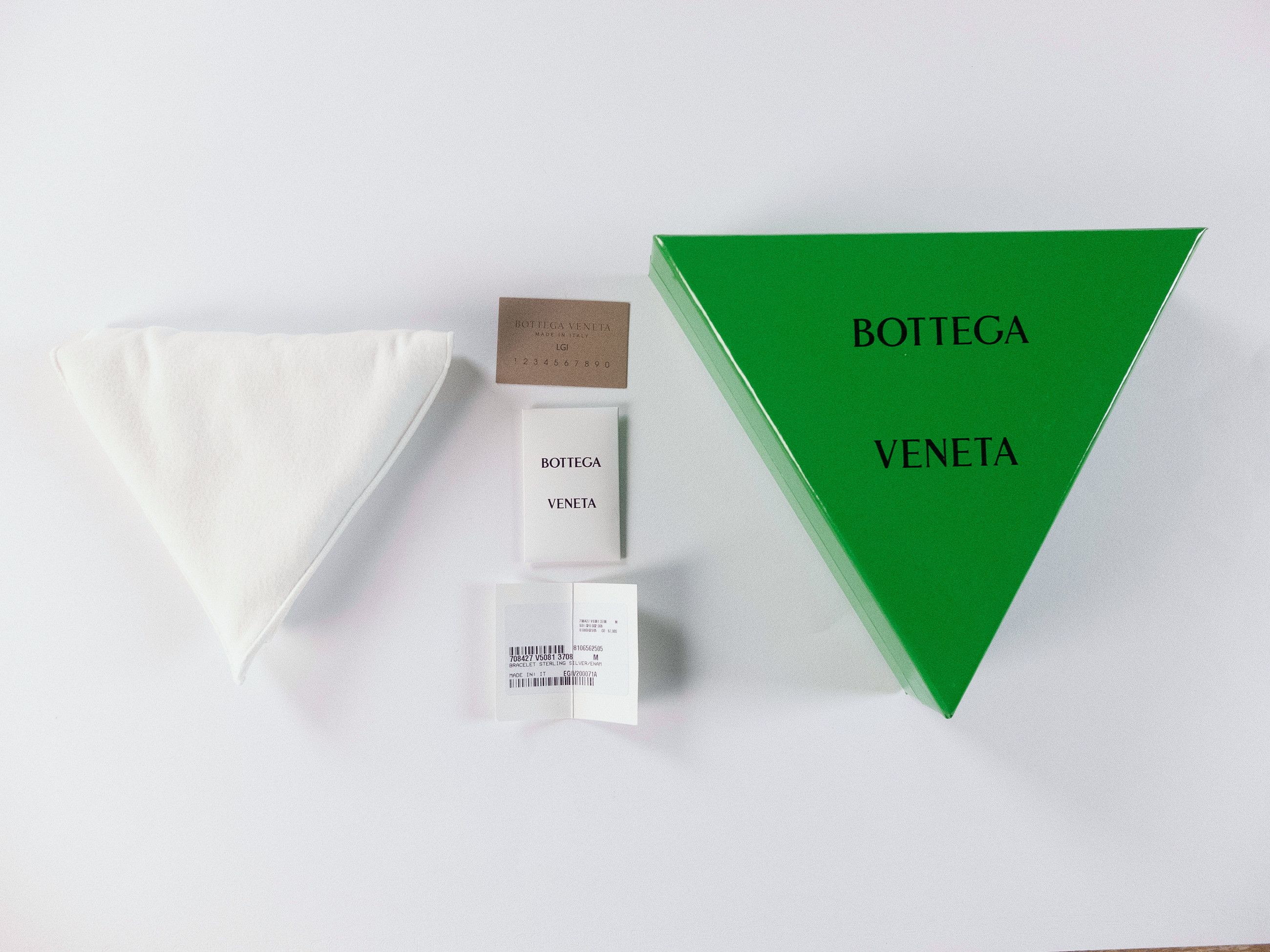Bottega Veneta BOTTEGA VENETA Trio silver & green cuff bracelet Medium q Size ONE SIZE - 10 Thumbnail