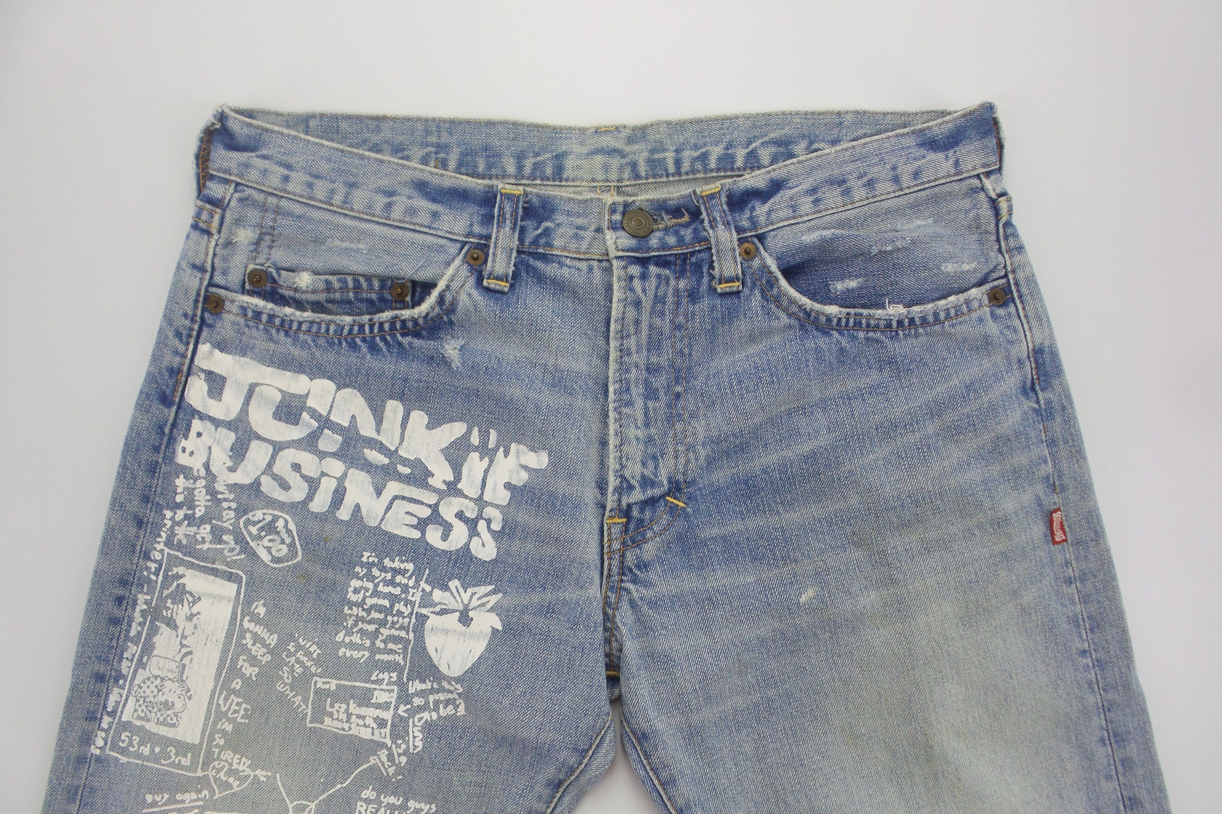 Japanese Brand RNA. Inc Painted Jeans W32xL30.5 Size US 32 / EU 48 - 2 Thumbnail
