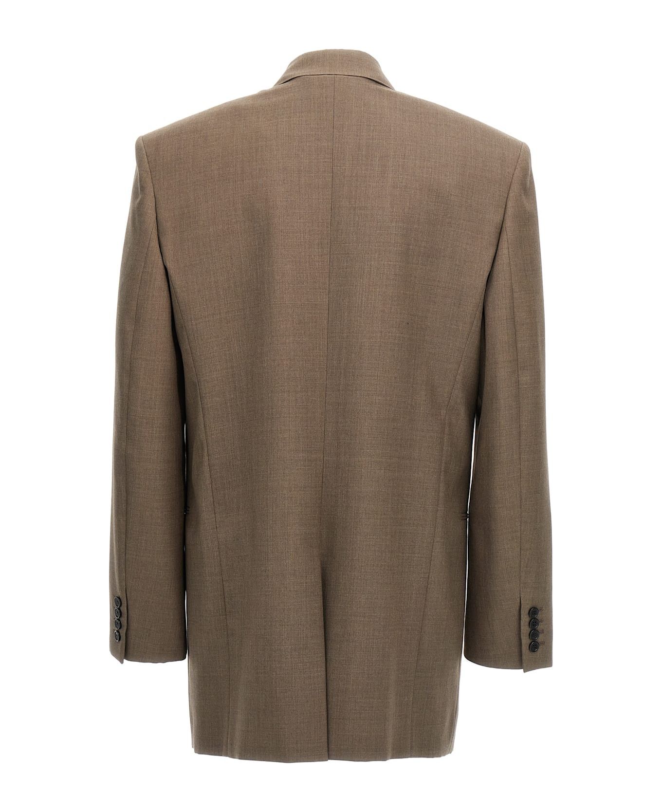 Saint Laurent Paris o1s1wg110126 803956 Veste Basculee Tailleur Blazer in Taupe Size US L / EU 52-54 / 3 - 2 Thumbnail
