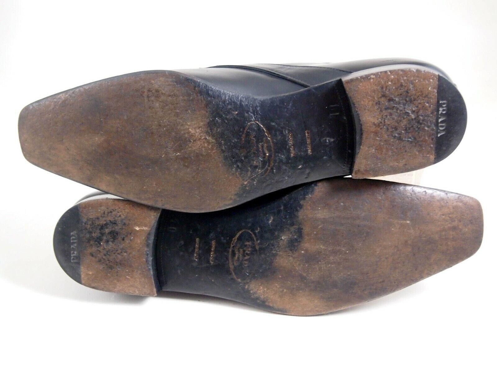 Prada Prada Derby Oxford Black Leather Mens Shoe Size EU 44 US 11 Size US 11 / EU 44 - 6 Thumbnail