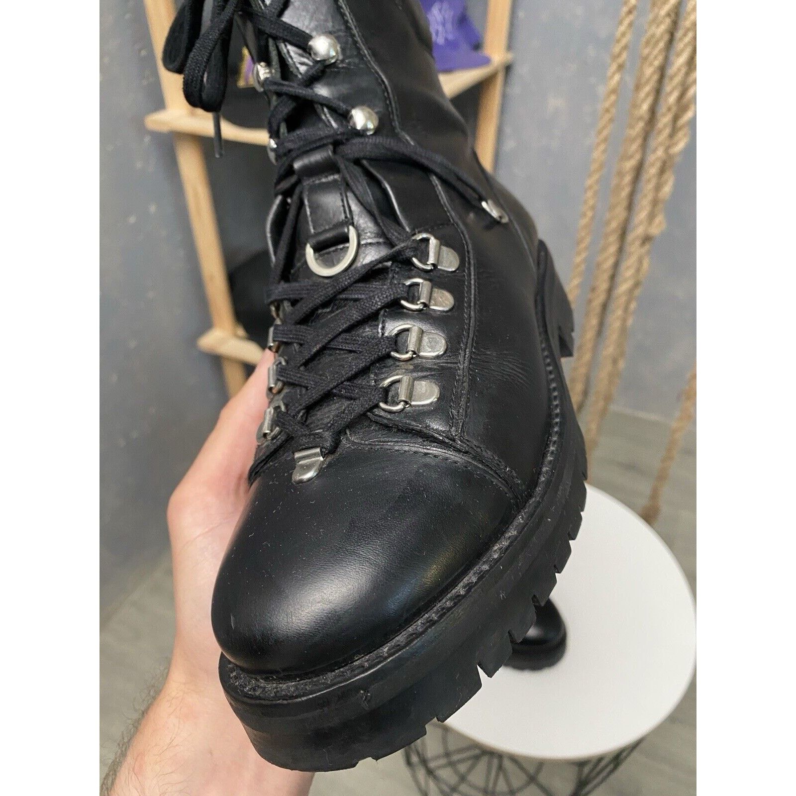 Allsaints AllSaints Franka Leather combat biker Y2K Boots Size US 8 Size US 8 / IT 38 - 17 Thumbnail
