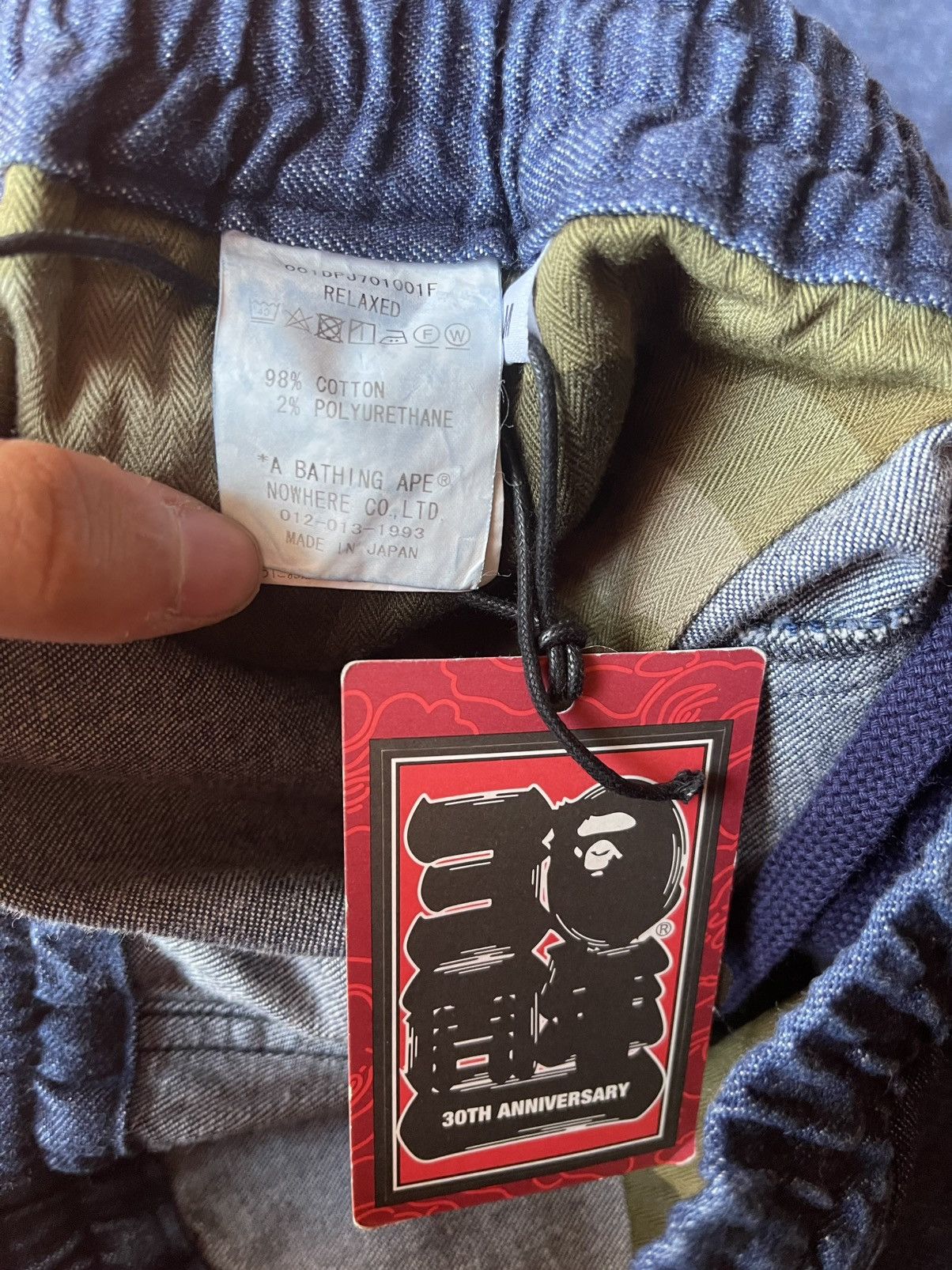 Bape Bape 30th Anniversary Indigo Denim Pants Size US 32 / EU 48 - 3 Thumbnail