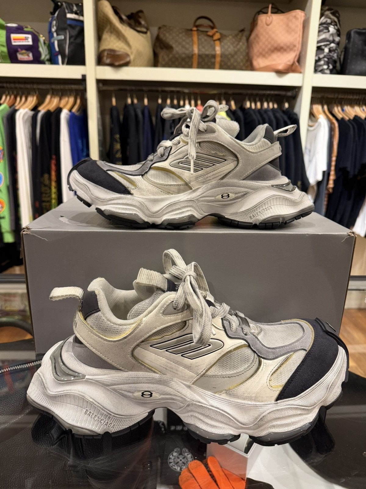 Balenciaga Balenciaga Cargo Sneakers - Grey Size US 9 / EU 42 - 1 Thumbnail