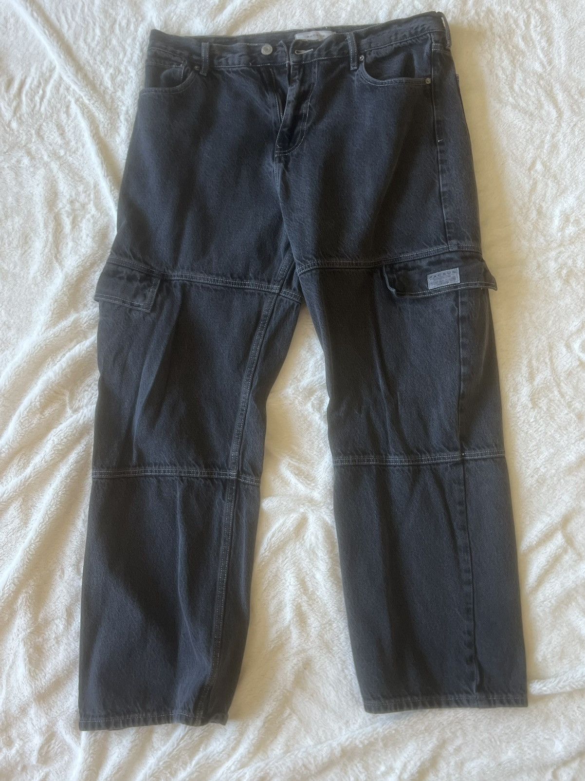 Pacsun × Vintage Black cargo/double knee pants Size US 36 / EU 52 - 1 Thumbnail