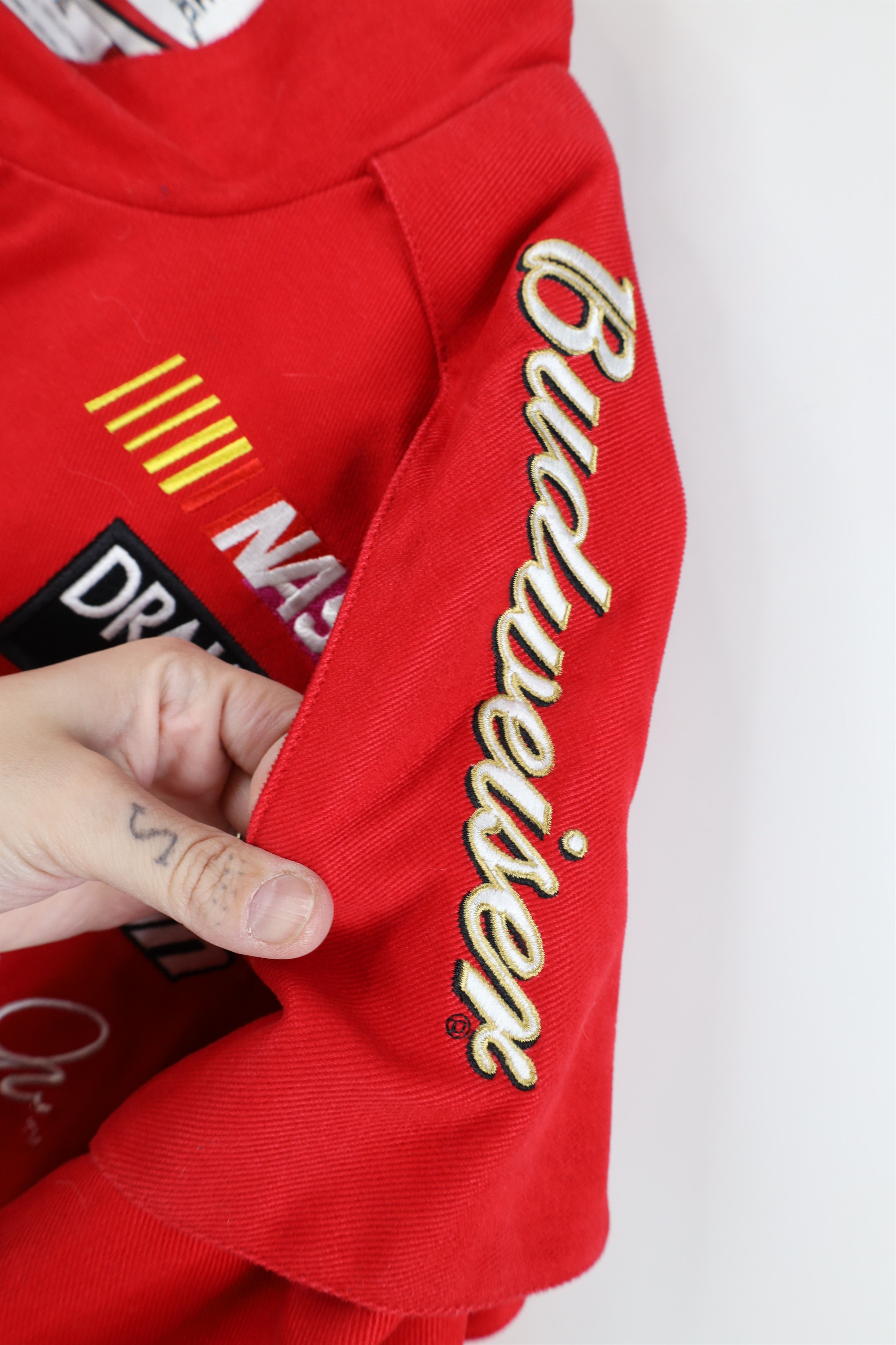 Vintage Deadstock Vintage NASCAR Jr Budweiser Pit Crew Jacket Red Size US XL / EU 56 / 4 - 6 Thumbnail