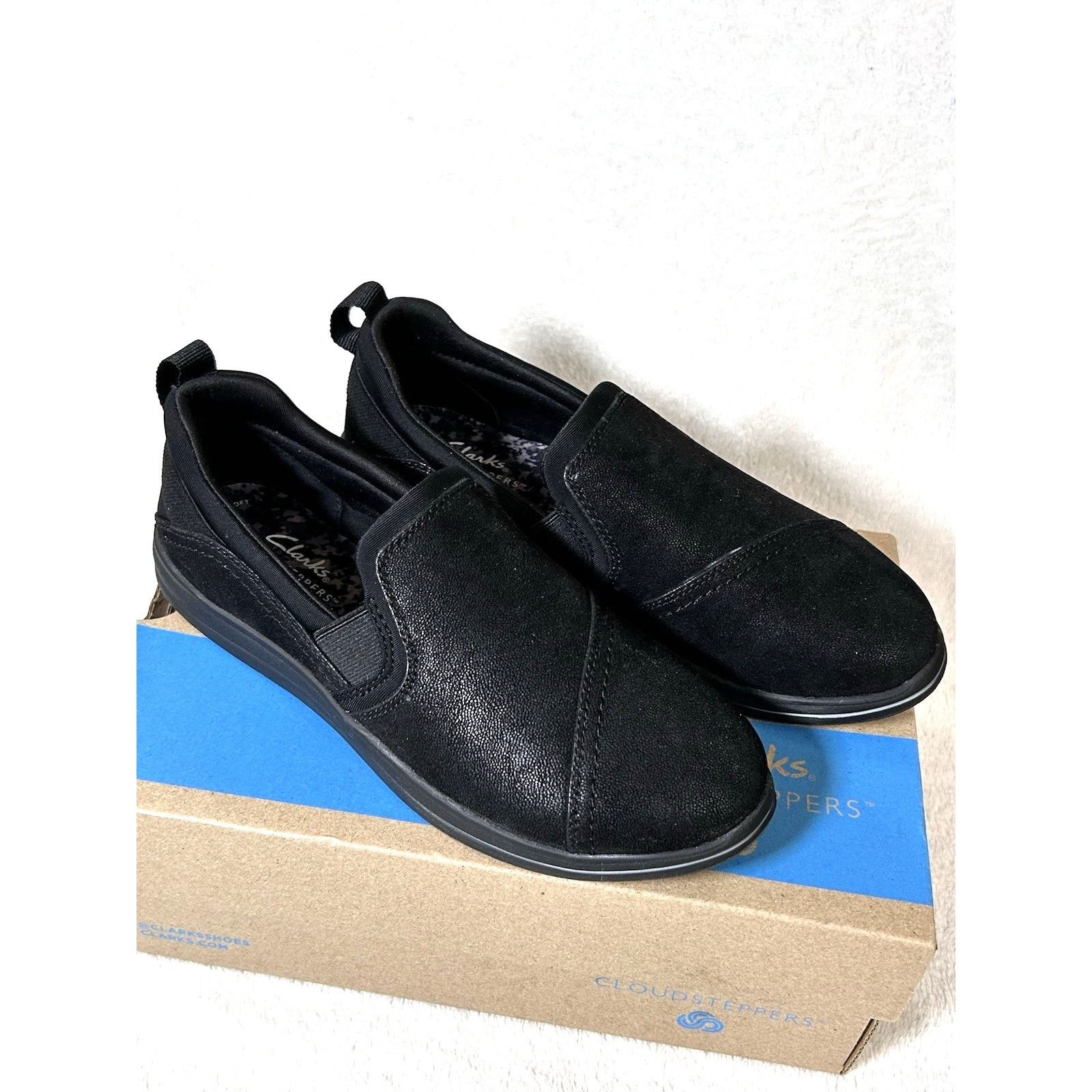 Clarks Clarks Cloudsteppers Breeze Dawn Wm Slip On Black Shoes Sz 6 Size US 6 / IT 36 - 1 Thumbnail