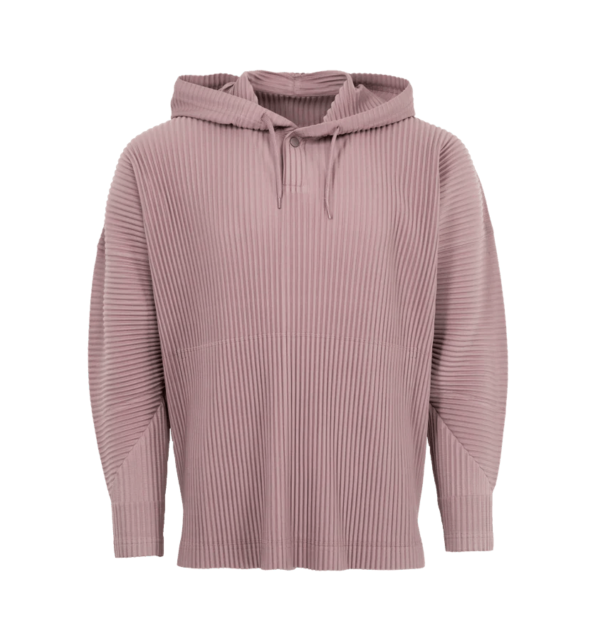 Issey Miyake o1h1sh11225 Pleated Hoodie in Purple Size US M / EU 48-50 / 2 - 1 Thumbnail