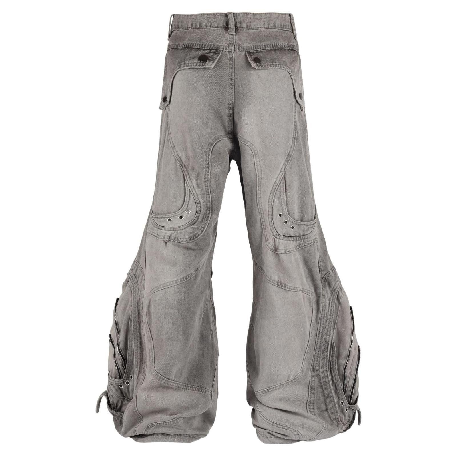 Japanese Brand Deconstructed Oversized Flare Denim Jeans Size 27" / US 4 / IT 40 - 9 Thumbnail
