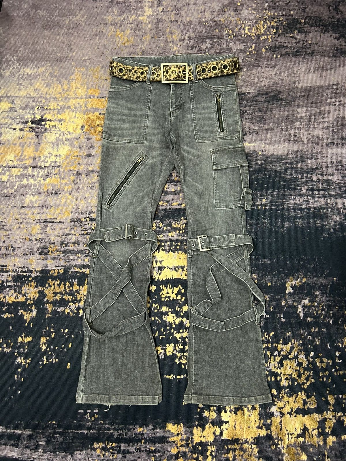 Tete Homme Japanese Bondage Cargo Flare Jeans Size US 30 / EU 46 - 1 Thumbnail