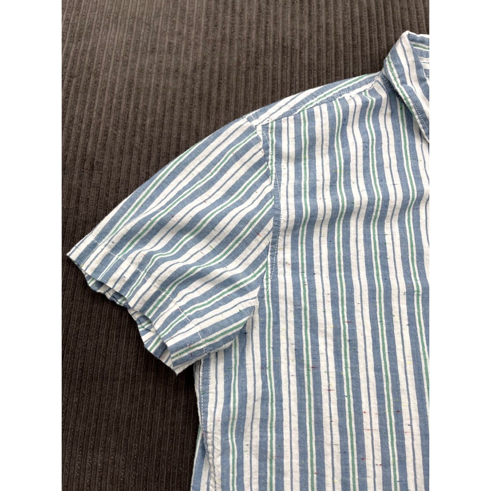 Rails Rails Shirt Men L Cotton Short Sleeve Button Up Casual Outdoors Striped All Seasons Fall Spring Summer Vintage: No Size US L / EU 52-54 / 3 - 7 Thumbnail