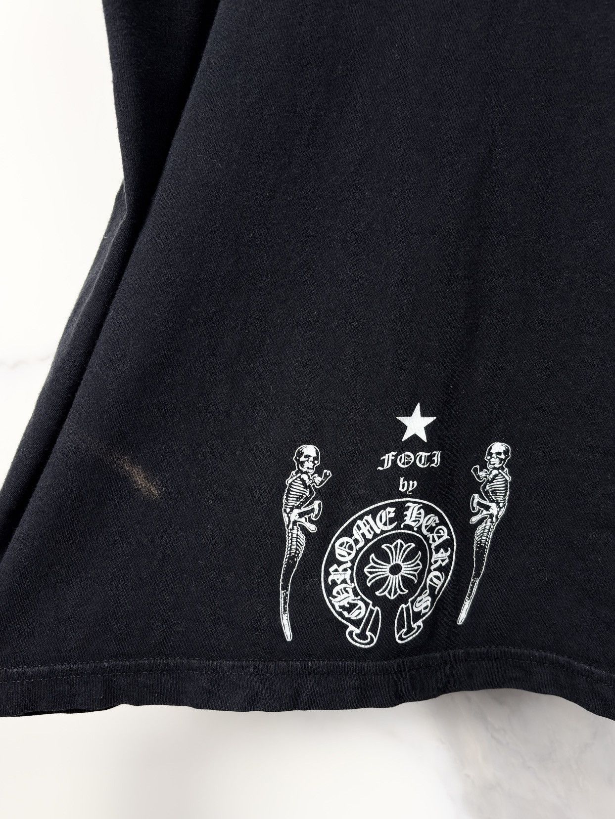Chrome Hearts Chrome Hearts Foti Skull Skeleton Logo Tshirt Black Size US XL / EU 56 / 4 - 4 Thumbnail