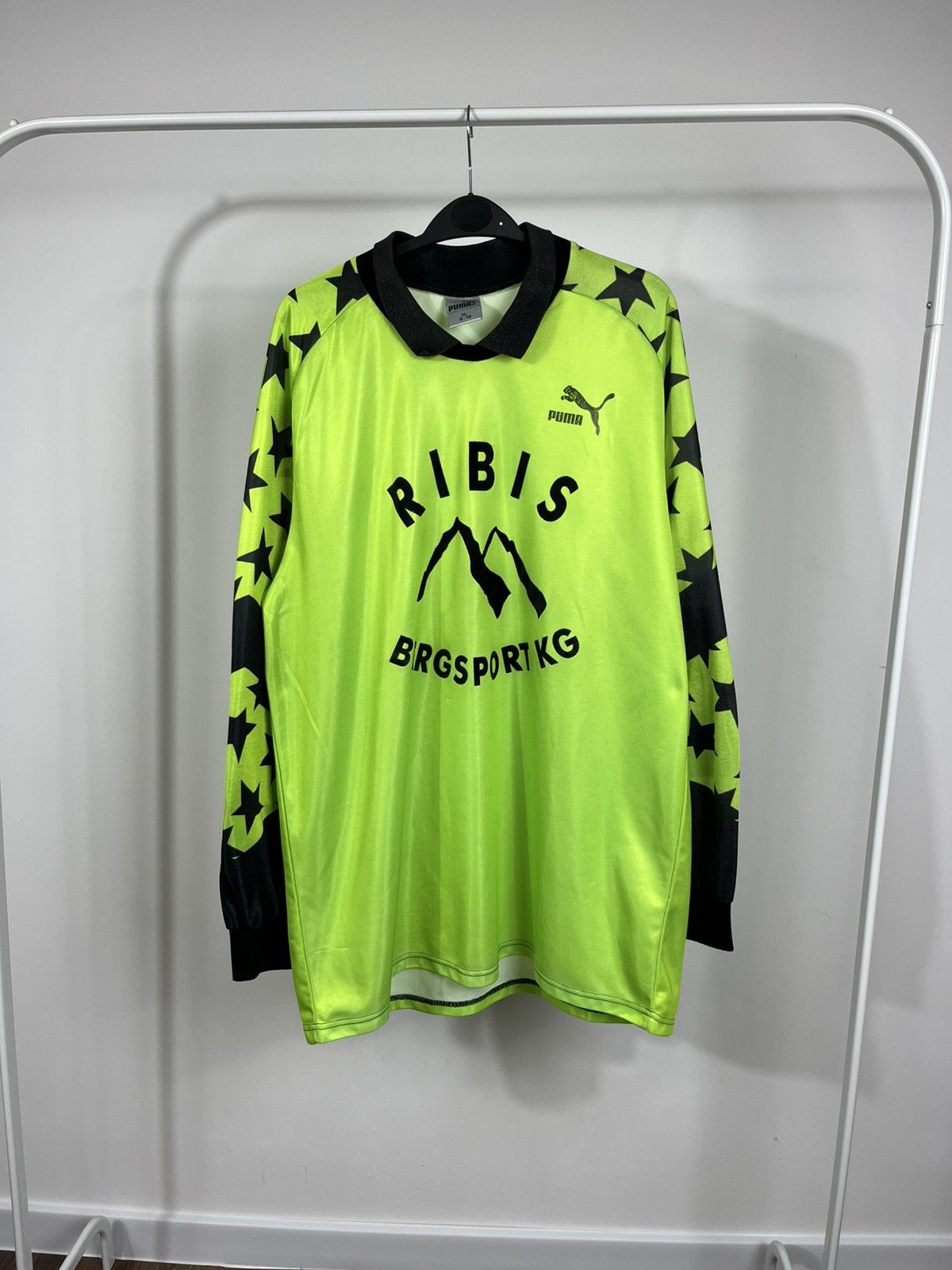 Vintage Puma Goalkeeper Jersey #1 Neon Green – Size XL