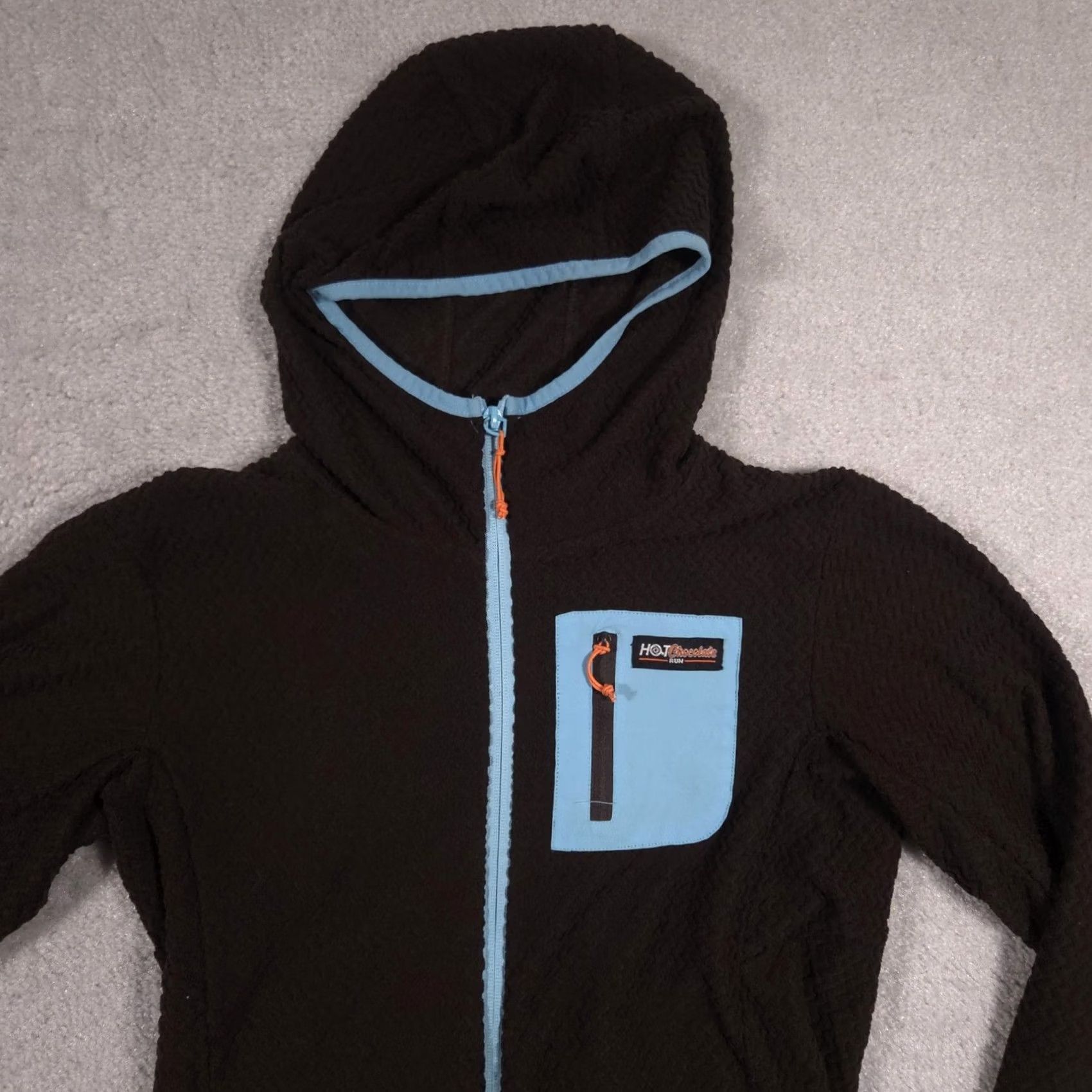 CHOCOOLATE Ventures Endurance Jacket Womens Small Black Hot Chocolate Run Hooded Full Zip Jacket Size S / US 4 / IT 40 - 3 Thumbnail