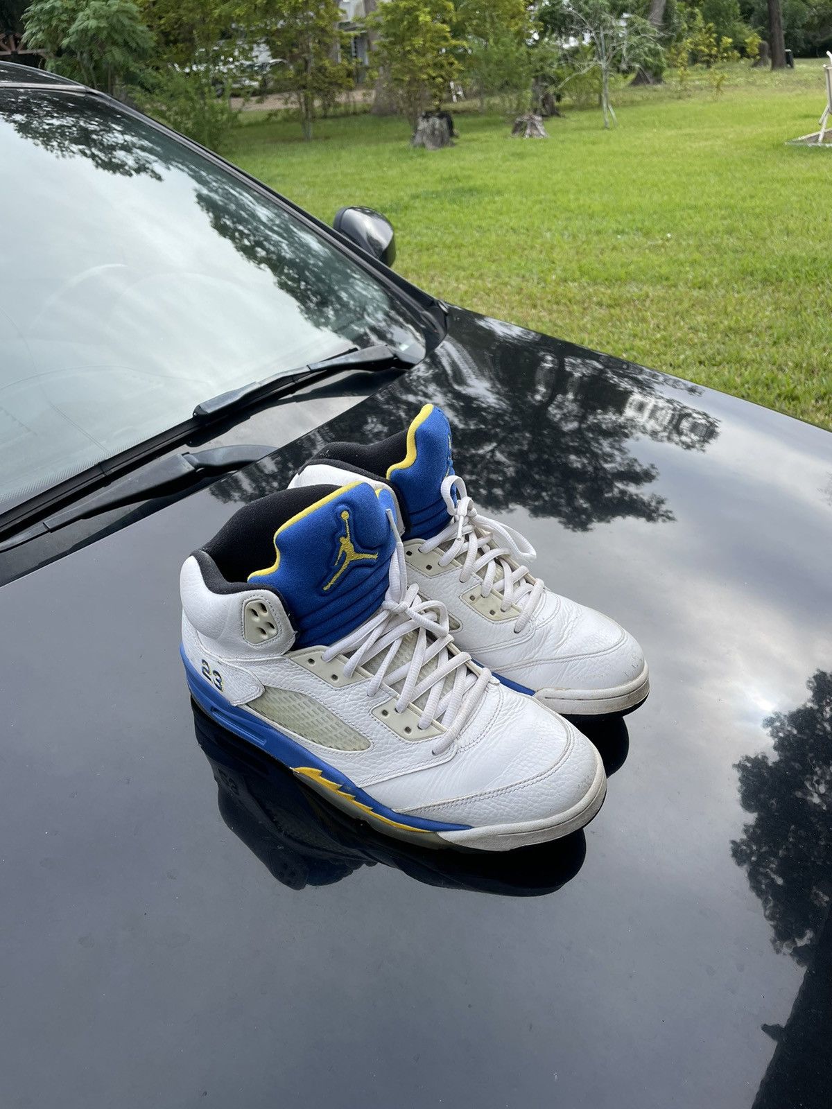 image of Laney 5S Shoes in White, Men's (Size 10)