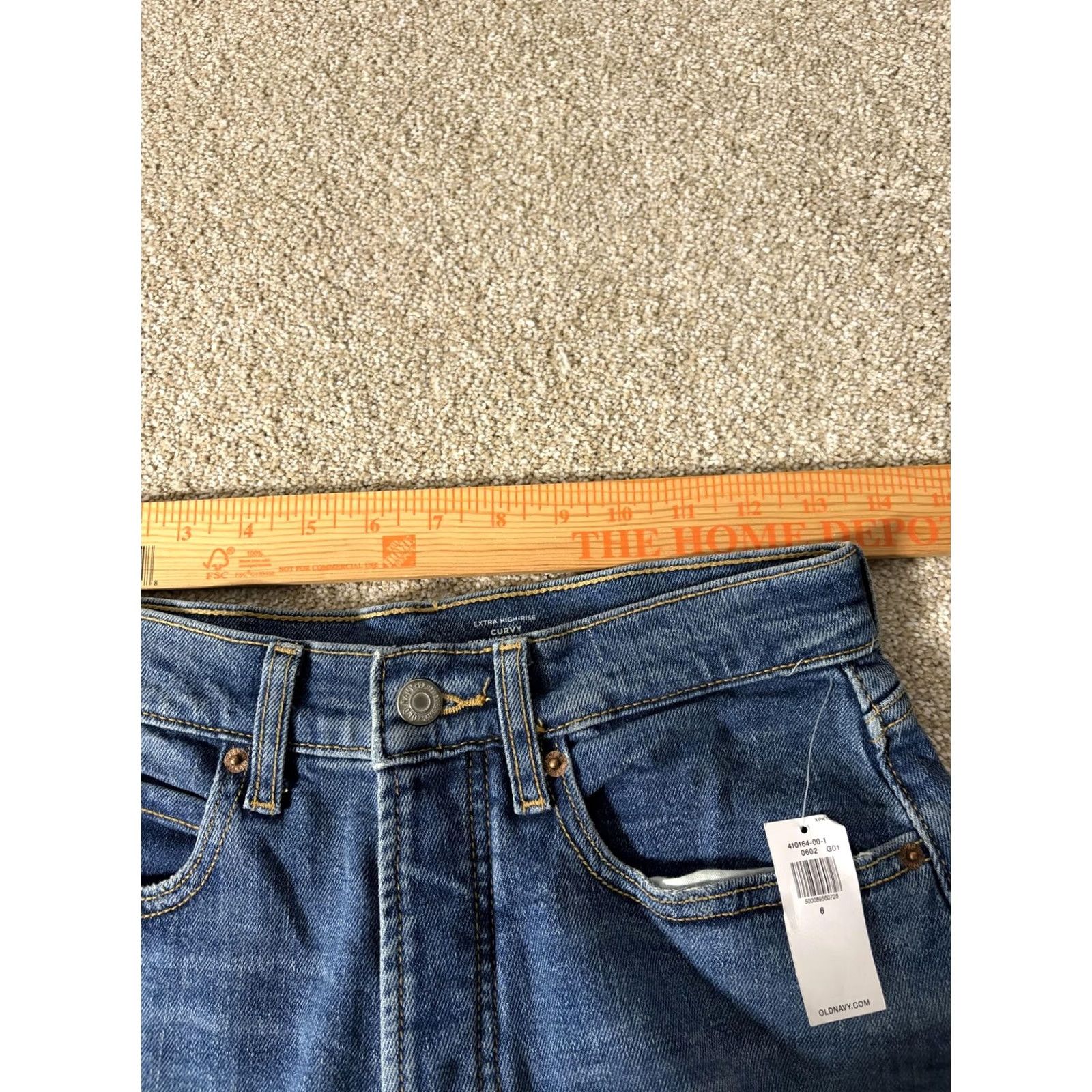 Old Navy Old Navy Womens 6 Straight Denim Jeans Sky-Hi Distressed Medium Size 28" / US 6 / IT 42 - 7 Thumbnail