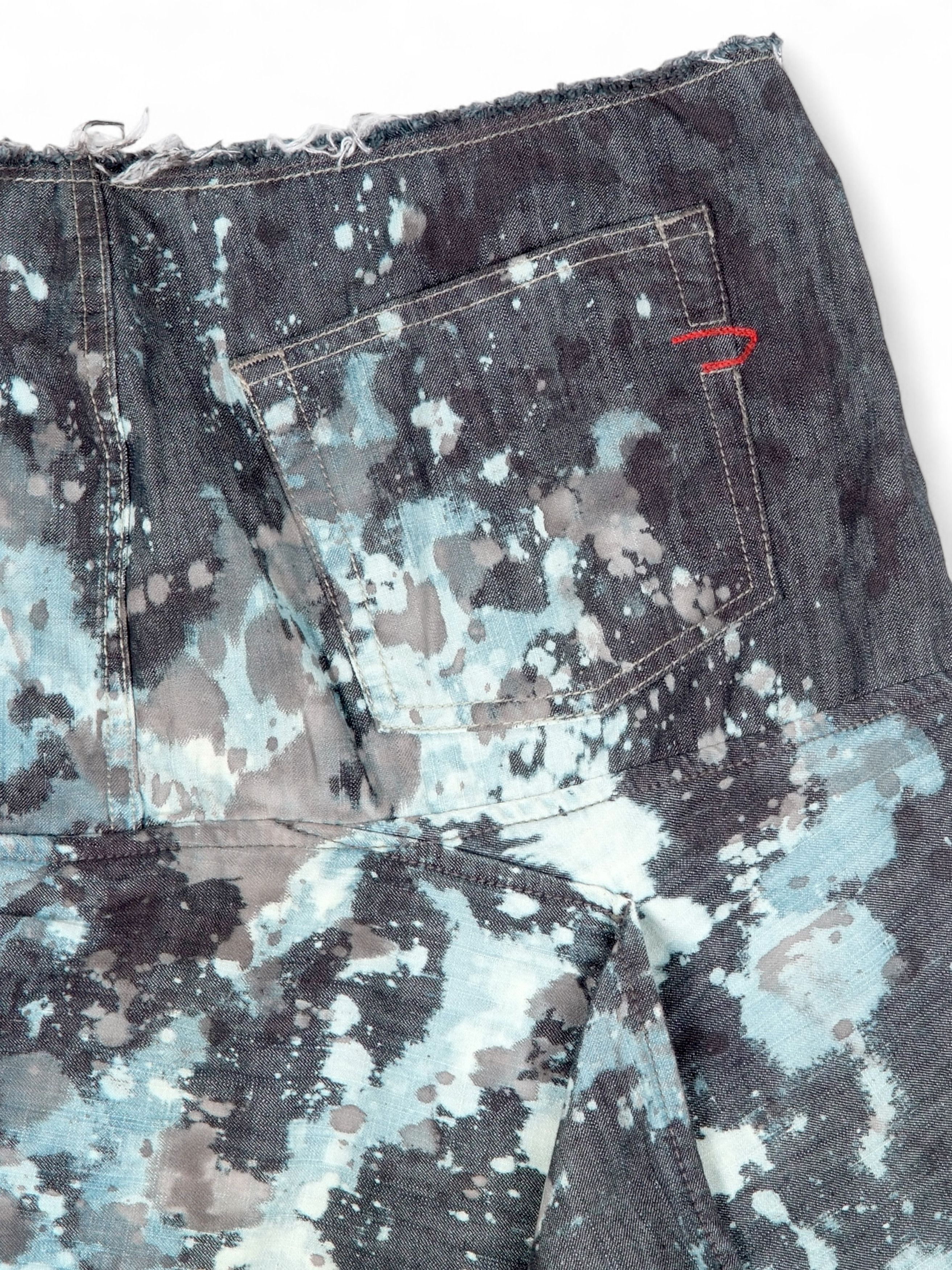 Diesel NWT y2k Diesel Splatter Denim Skirt W30 Size 30" / US 8 / IT 44 - 5 Thumbnail