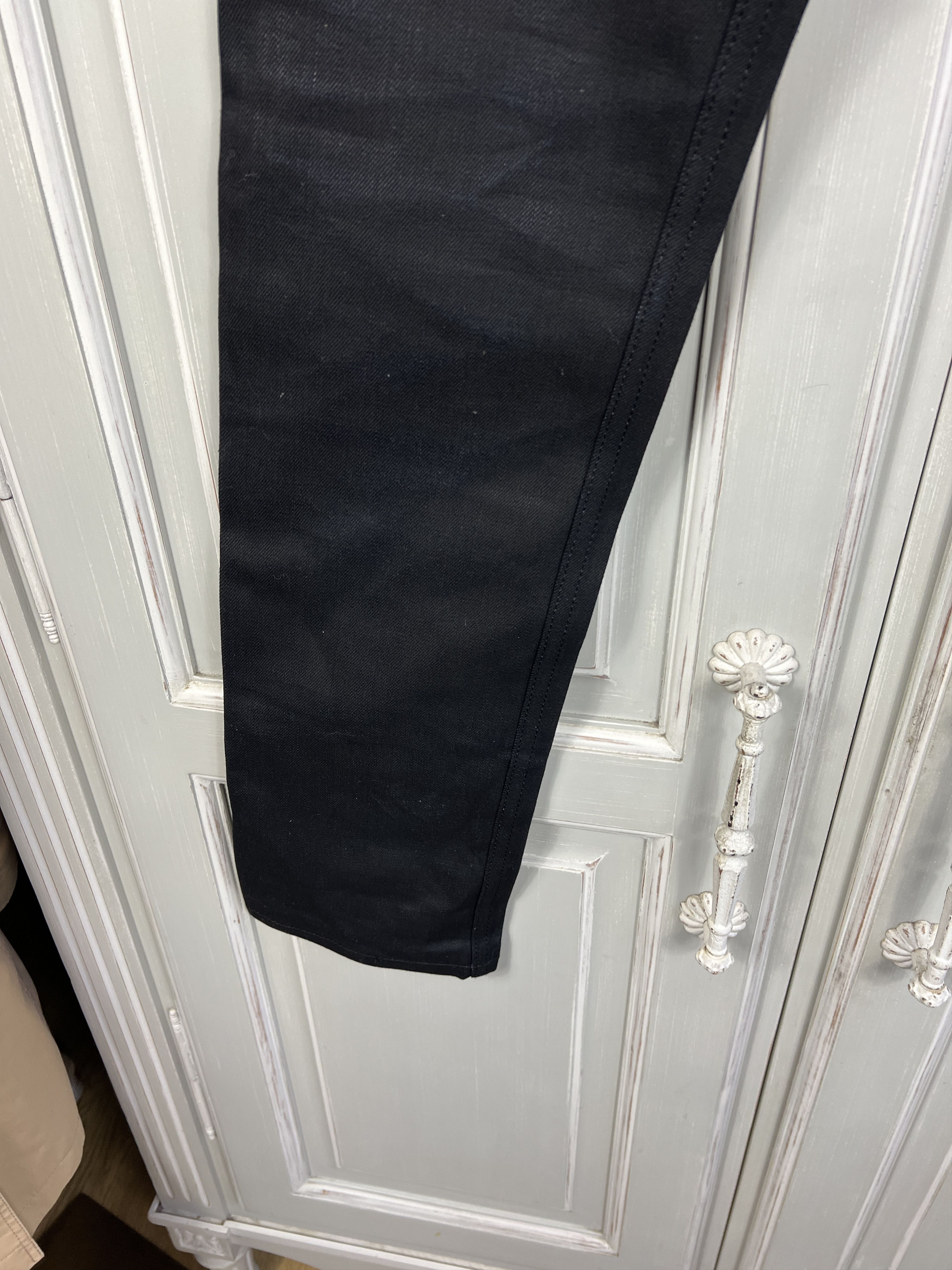 Naked & Famous naked famous denim black selvedge pants skinny wax jeans Size US 29 - 7 Thumbnail