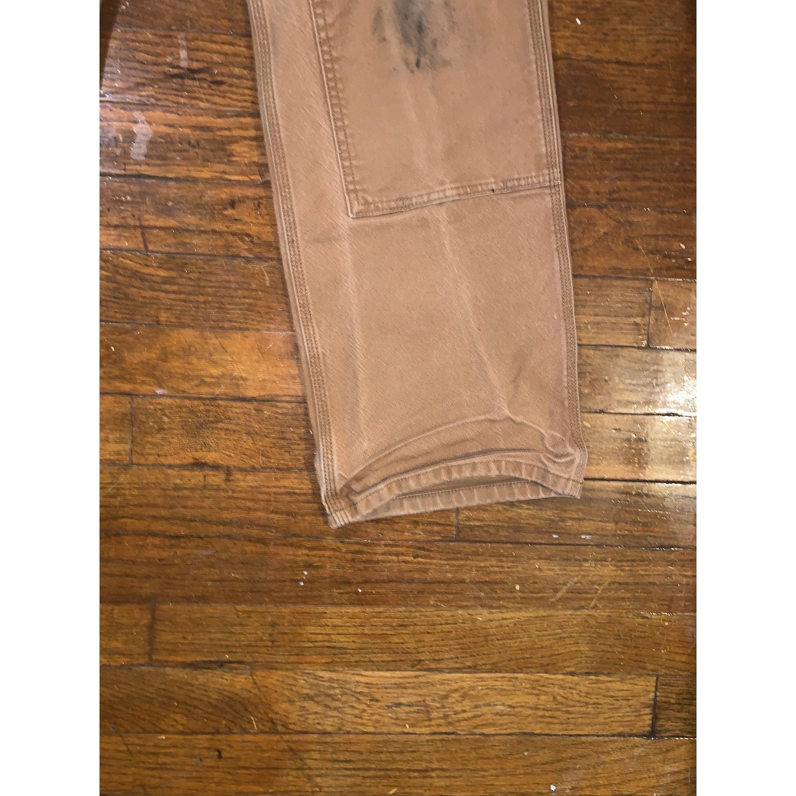 Carhartt Carhartt 103334 Brown Double Front Duck Pants 33X32 Size US 33 - 6 Thumbnail