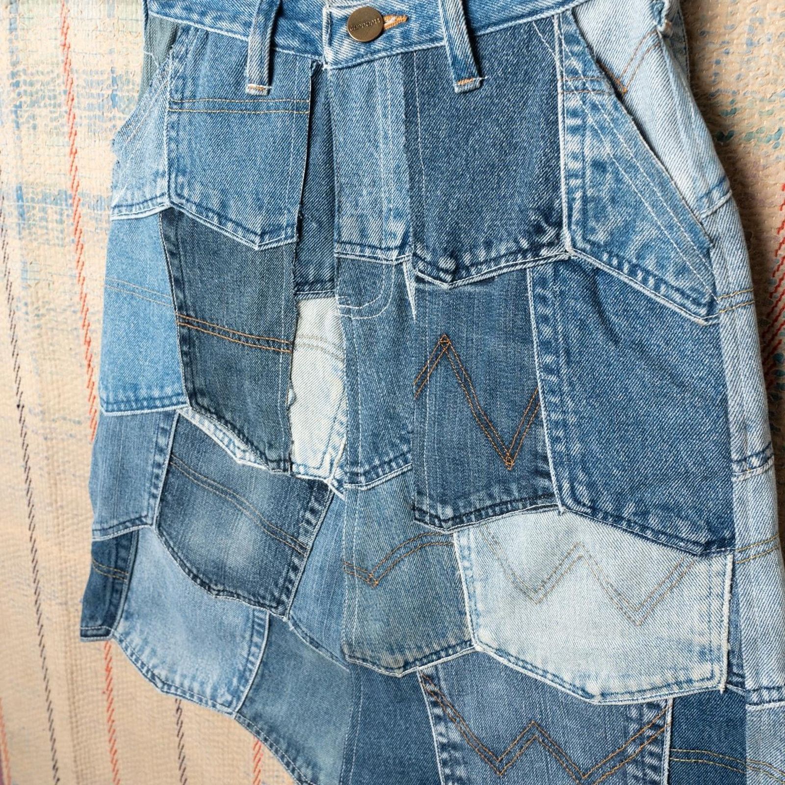 Other Custom upcycled patchwork skirt Size 26" / US 2 / IT 38 - 3 Thumbnail