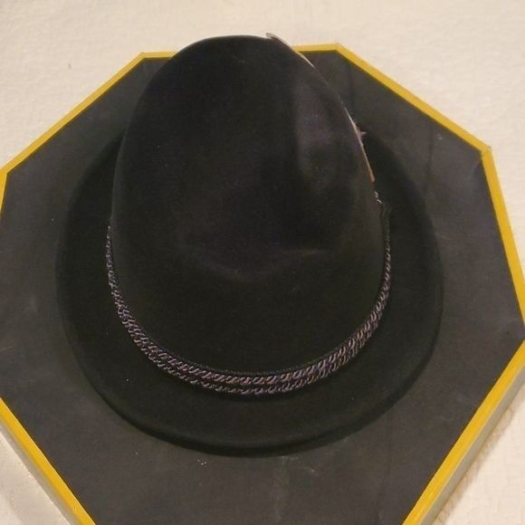 Other Dobbs Fedora Fur Felt Tupelo Black Fully Lined 2" Brim Sz. 7 Size ONE SIZE - 3 Thumbnail