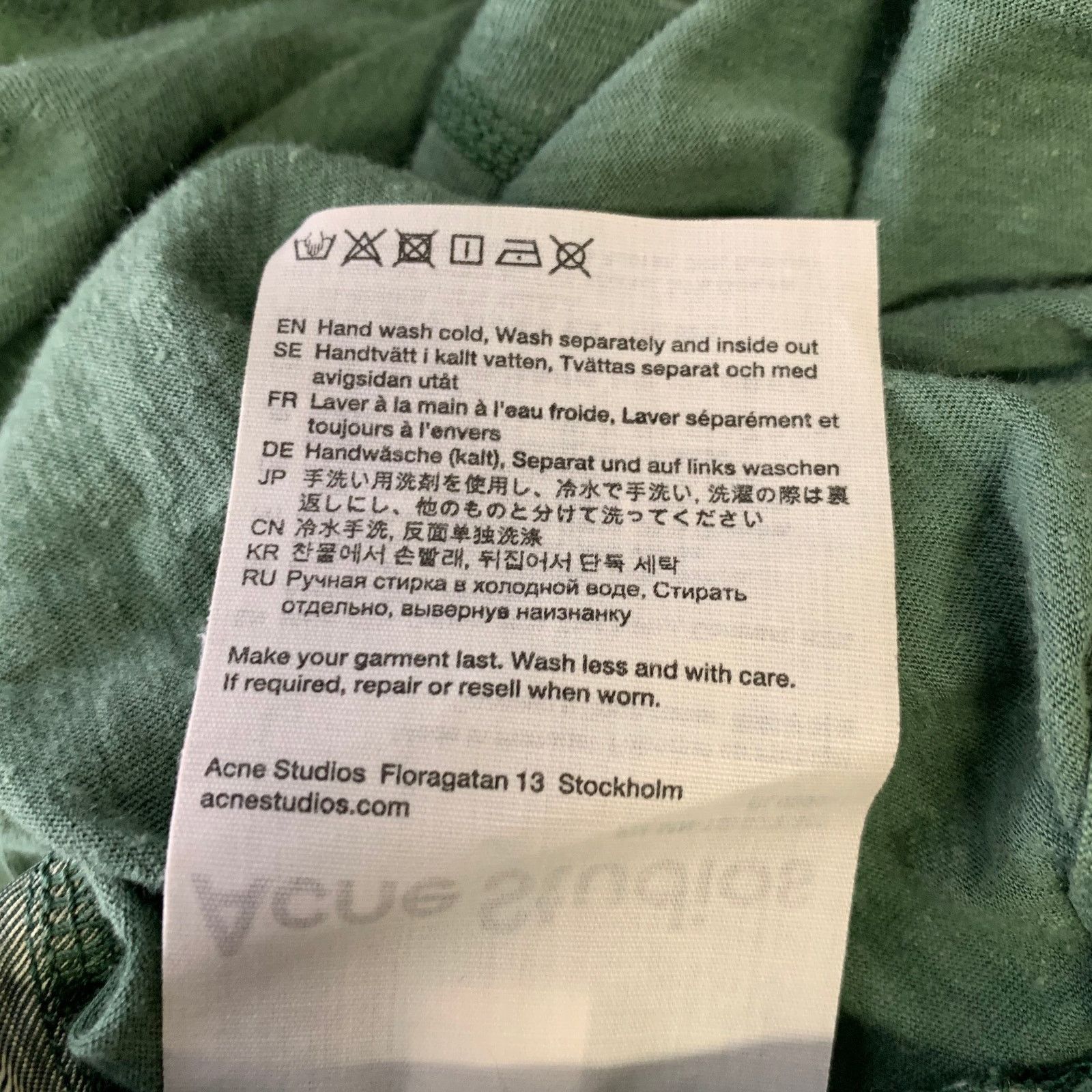Acne Studios ACNE Size M Green Mixed Patterns Cotton Hemp Henley Size US M / EU 48-50 / 2 - 6 Thumbnail