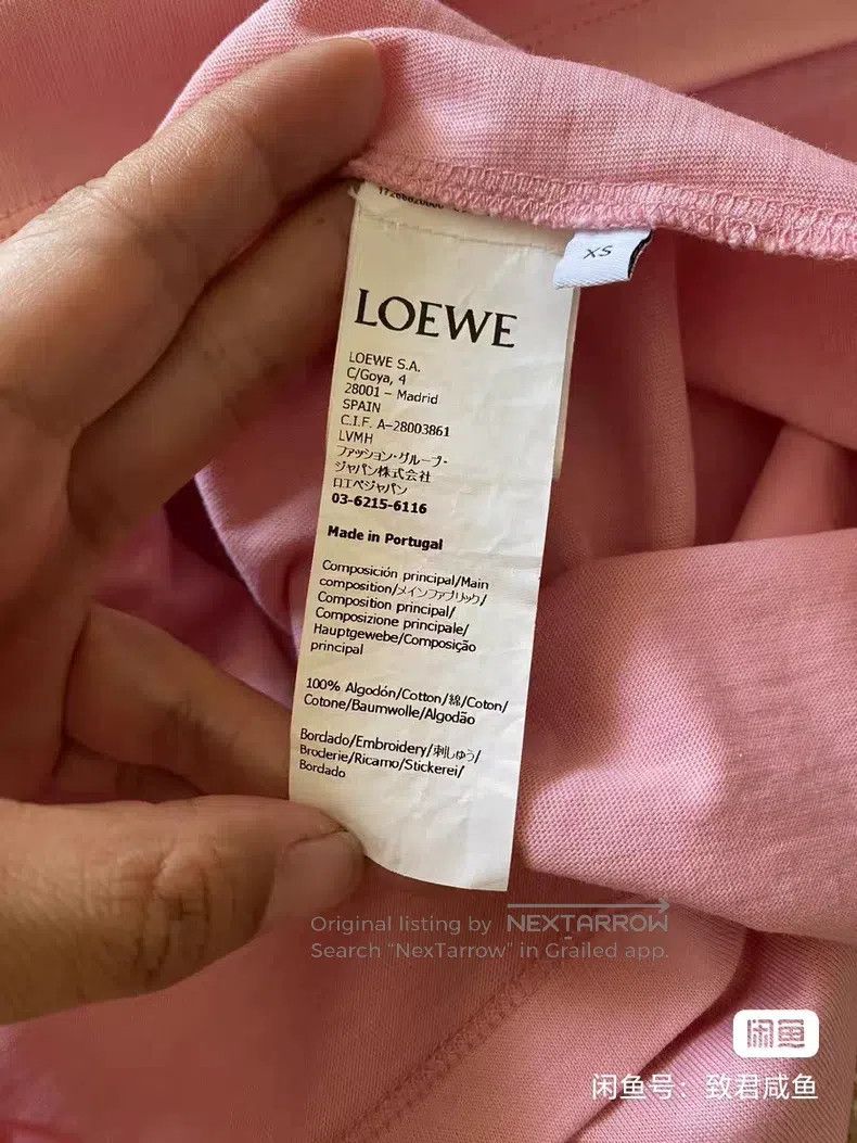 Loewe Loewe Pink Rabbit Embroidered Short Sleeve T-Shirt Size XS / US 0-2 / IT 36-38 - 7 Thumbnail