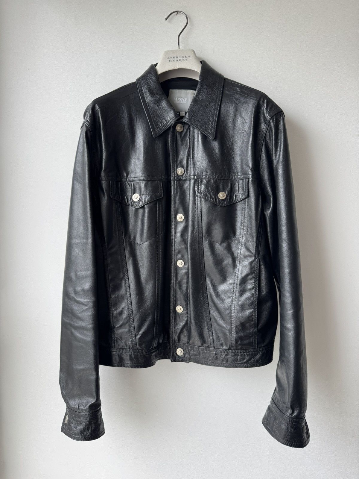 Versace Jeans Couture Versace Jeans Couture Vintage Men's Black Leather Jacket Size US L / EU 52-54 / 3 - 1 Thumbnail