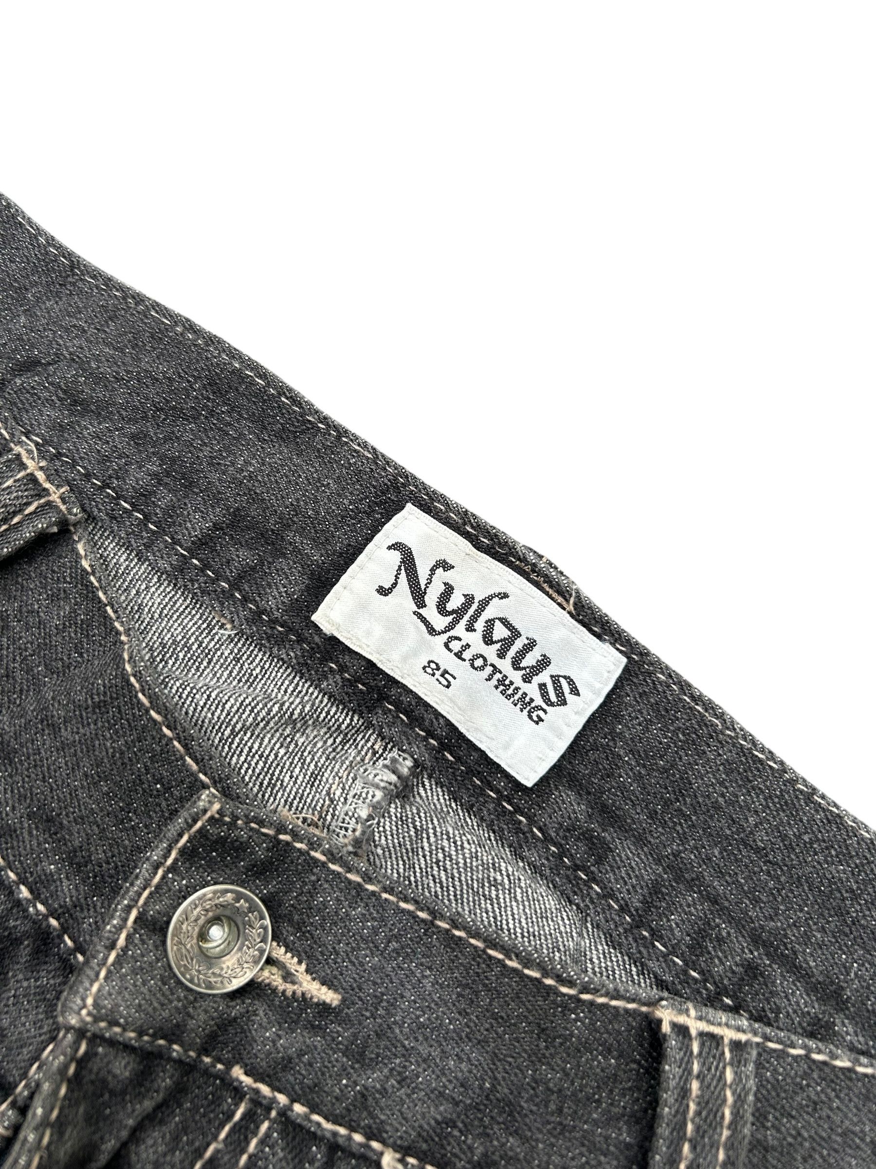 14th Addiction × If Six Was Nine × Le Grande Bleu (L.G.B.) Rare 🔥 NYLAUS Double Waist Japanese Punk Style Denim Jeans Size US 32 / EU 48 - 8 Thumbnail