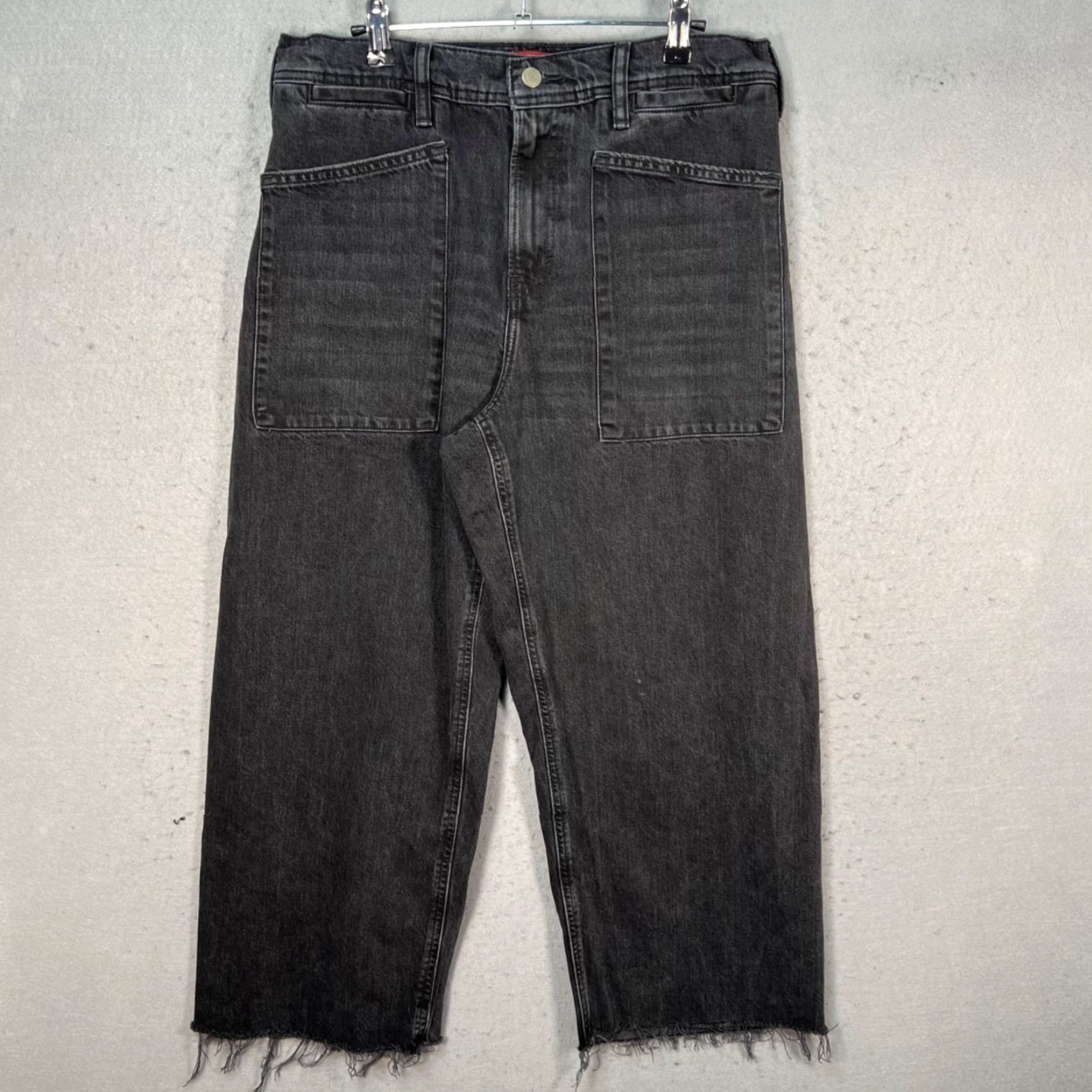 Lucky Brand Lucky Brand Jeans Women Wide-Leg High Rise Black Denim 12 / 31 5-Pocket Bohemian Style Vintage No? Size 34" / US 12 / IT 48 - 2 Thumbnail