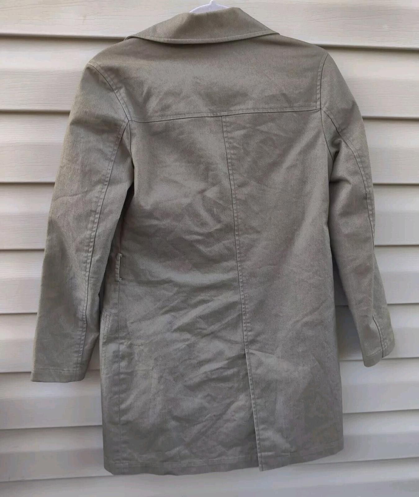 Old Navy 2002 Old Navy Green Long Pea Coat Jacket Button Down Size S / US 4 / IT 40 - 7 Thumbnail