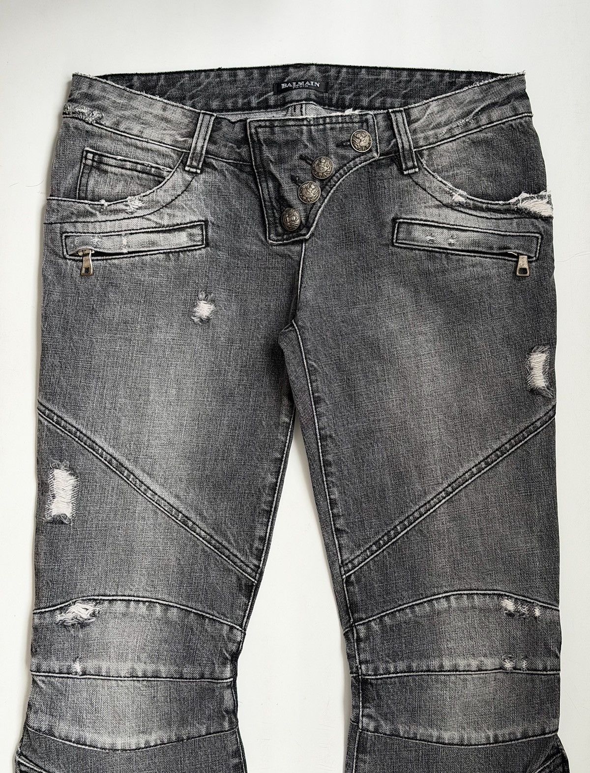 Balmain Decarnin Balmain Homme AW09 Heavy Biker Jeans | Grailed