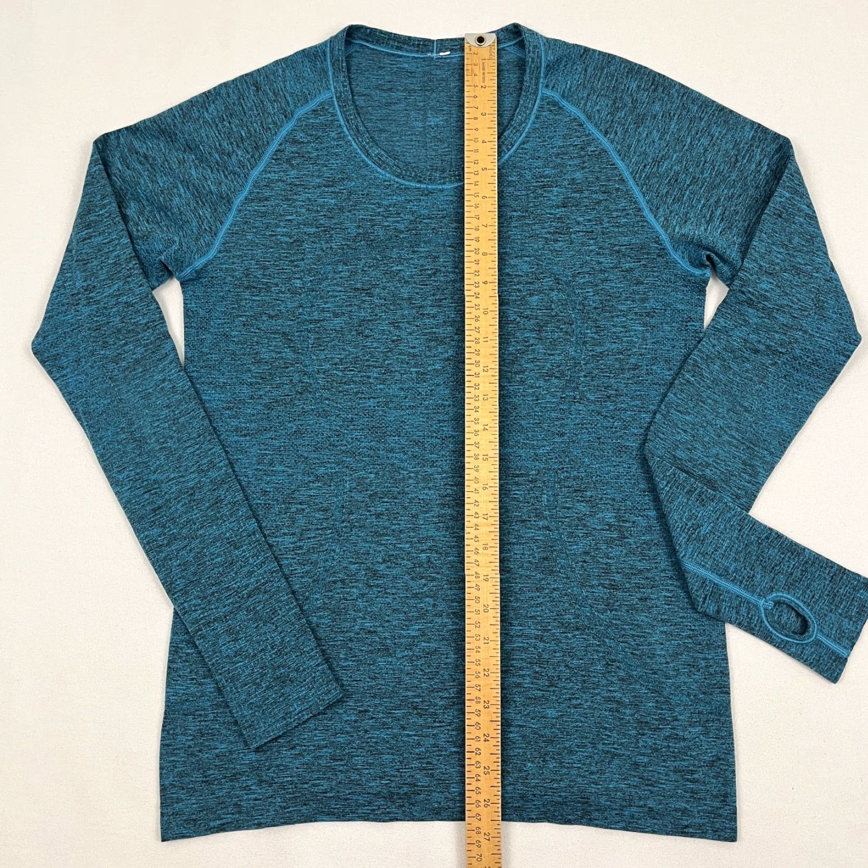 Lululemon Lululemon Swiftly Tech Shirt Size 12 Heathered Blue Long Sleeve Gym Yoga Workout Ladies Womens Athletic Casual Blue Size XL / US 12-14 / IT 48-50 - 5 Thumbnail