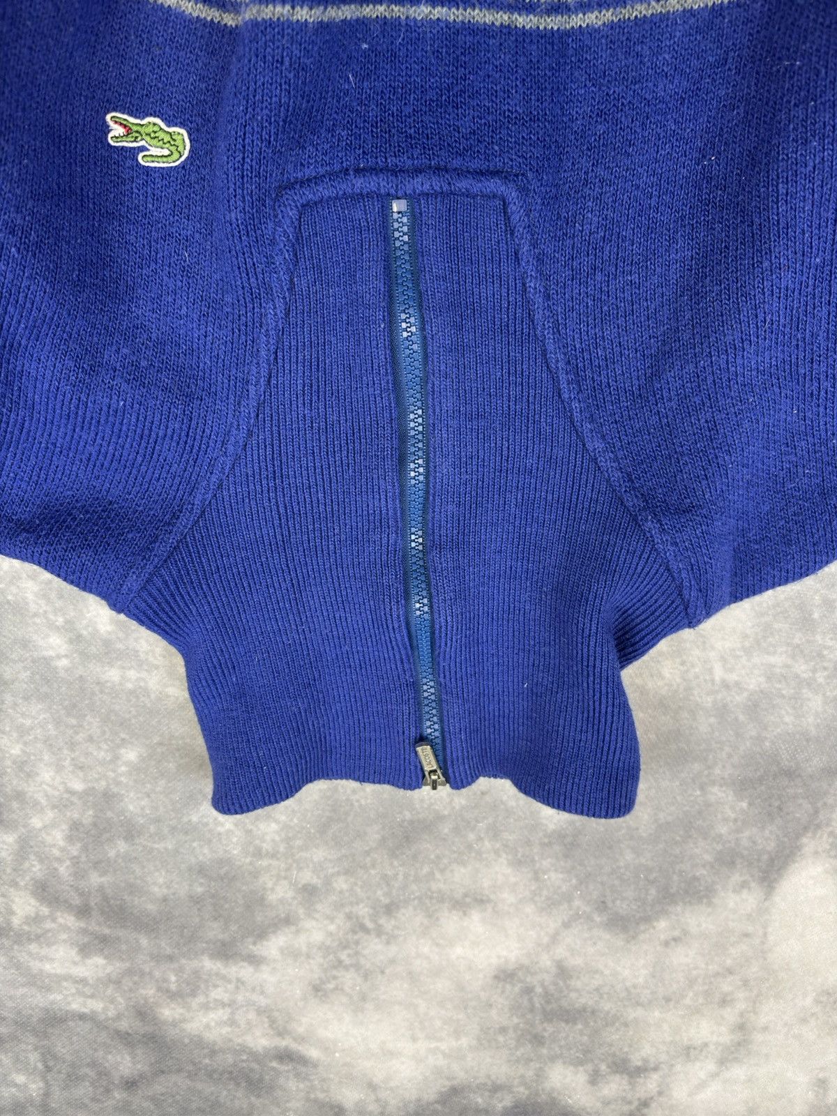 Lacoste × Vintage 😮‍💨 Rare Vintage 90s Lacoste Quarter 1/3 Zip Sweater Y2K Size US L / EU 52-54 / 3 - 4 Thumbnail