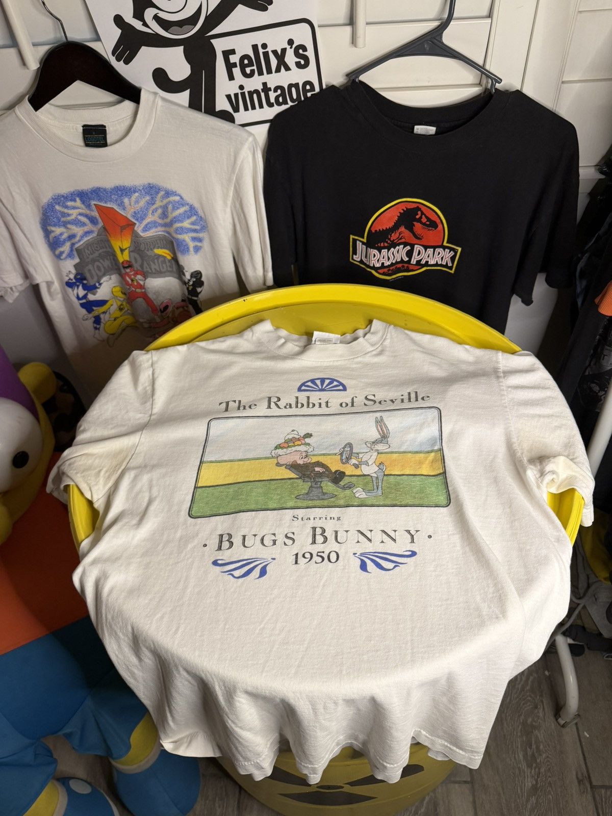 Vintage 1980s Bugs Bunny looney Tunes, single stitch T-shirt Size US L / EU 52-54 / 3 - 4 Thumbnail