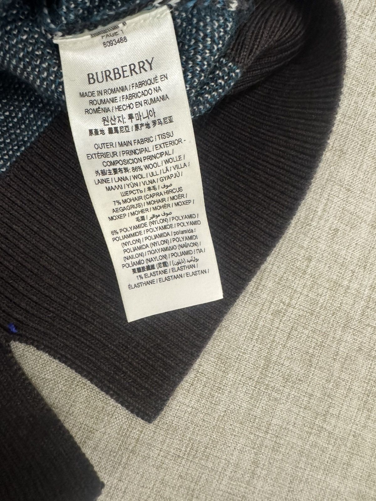 Burberry Burberry Nova Check Wool-Blend Sweater Size M / US 6-8 / IT 42-44 - 8 Thumbnail