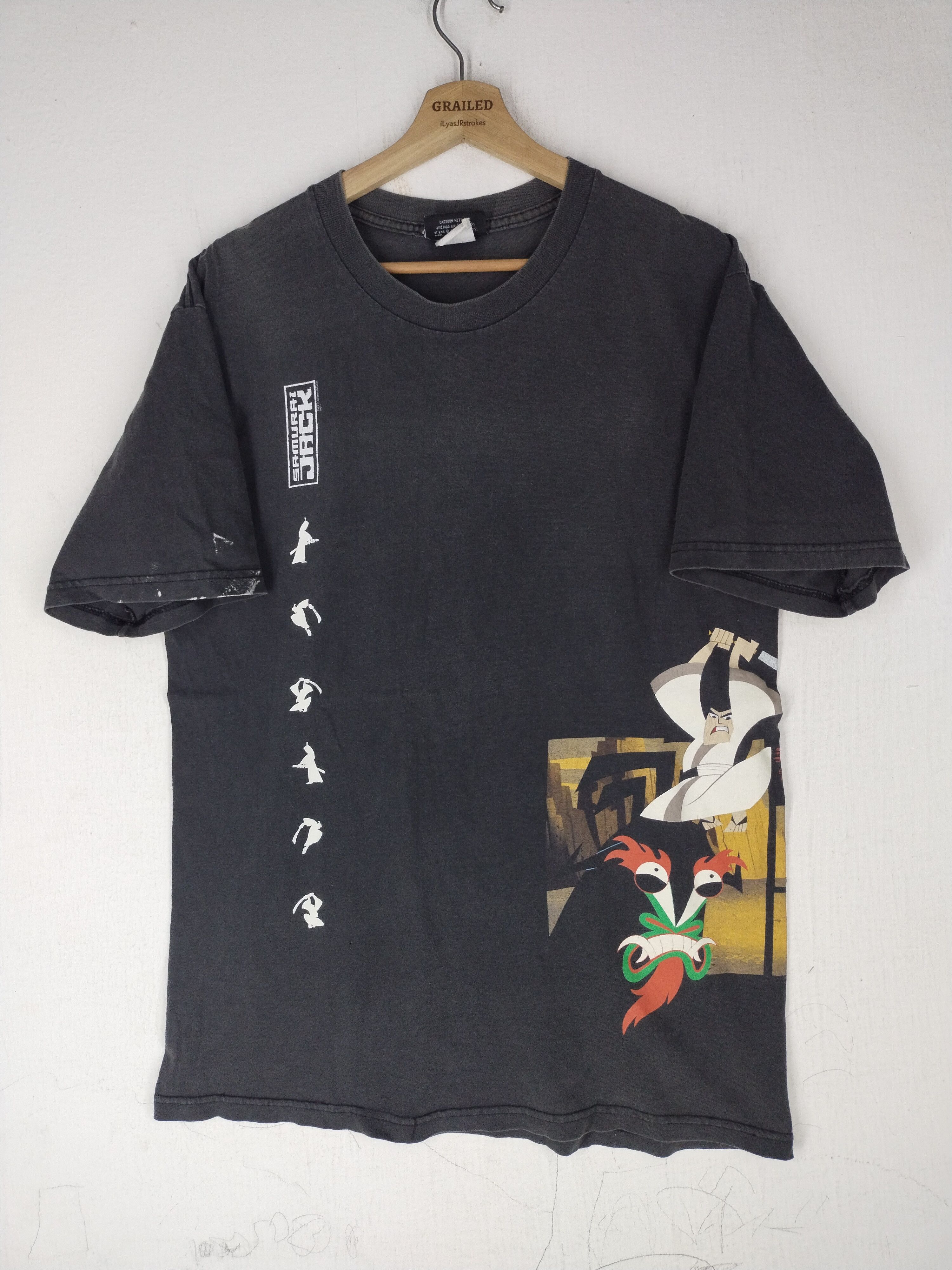 Vintage Vintage Samurai Jack Movie Network Distressed Faded Te Size US M / EU 48-50 / 2 - 2 Thumbnail