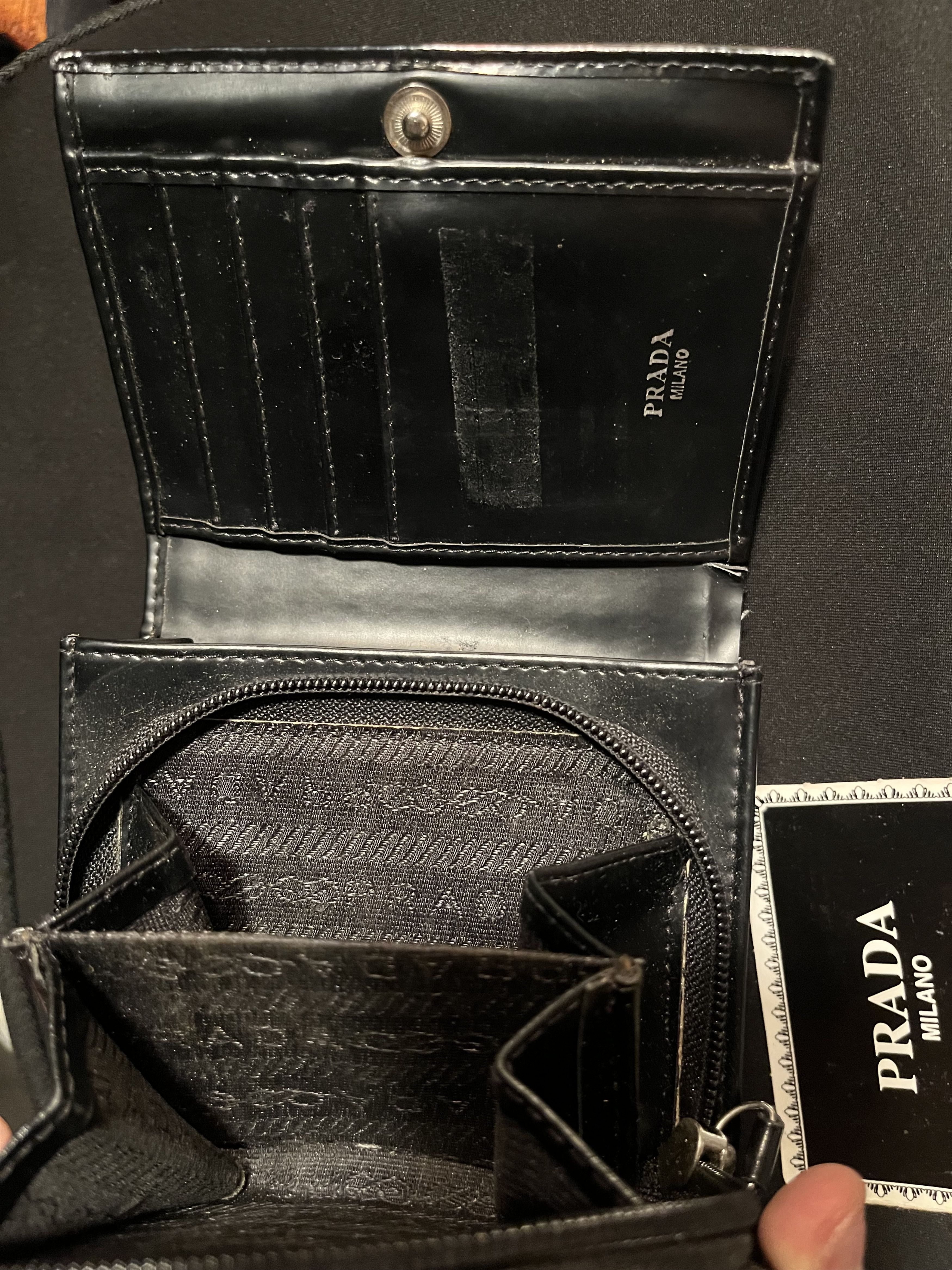 Prada Prada Milano 1990 Vinyl Tri-Fold wallet black Size ONE SIZE - 5 Thumbnail