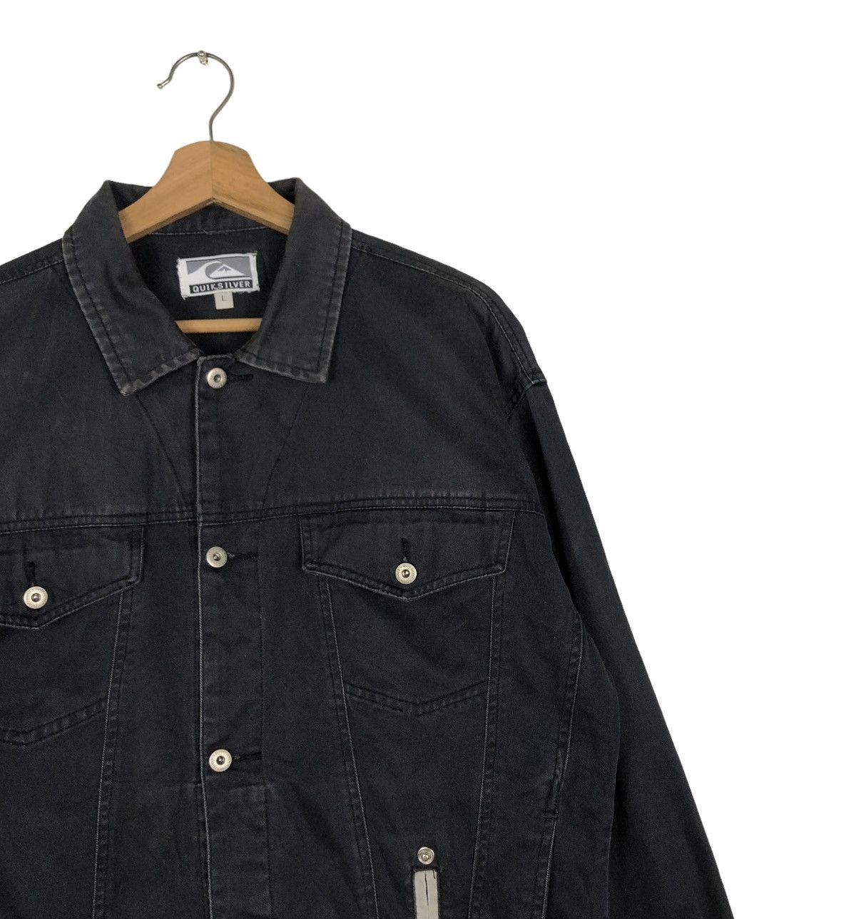 Quiksilver 🔥VINTAGE 90’s CROPPED BIKER JACKET QUICKSILVER CARGO Size US L / EU 52-54 / 3 - 6 Thumbnail