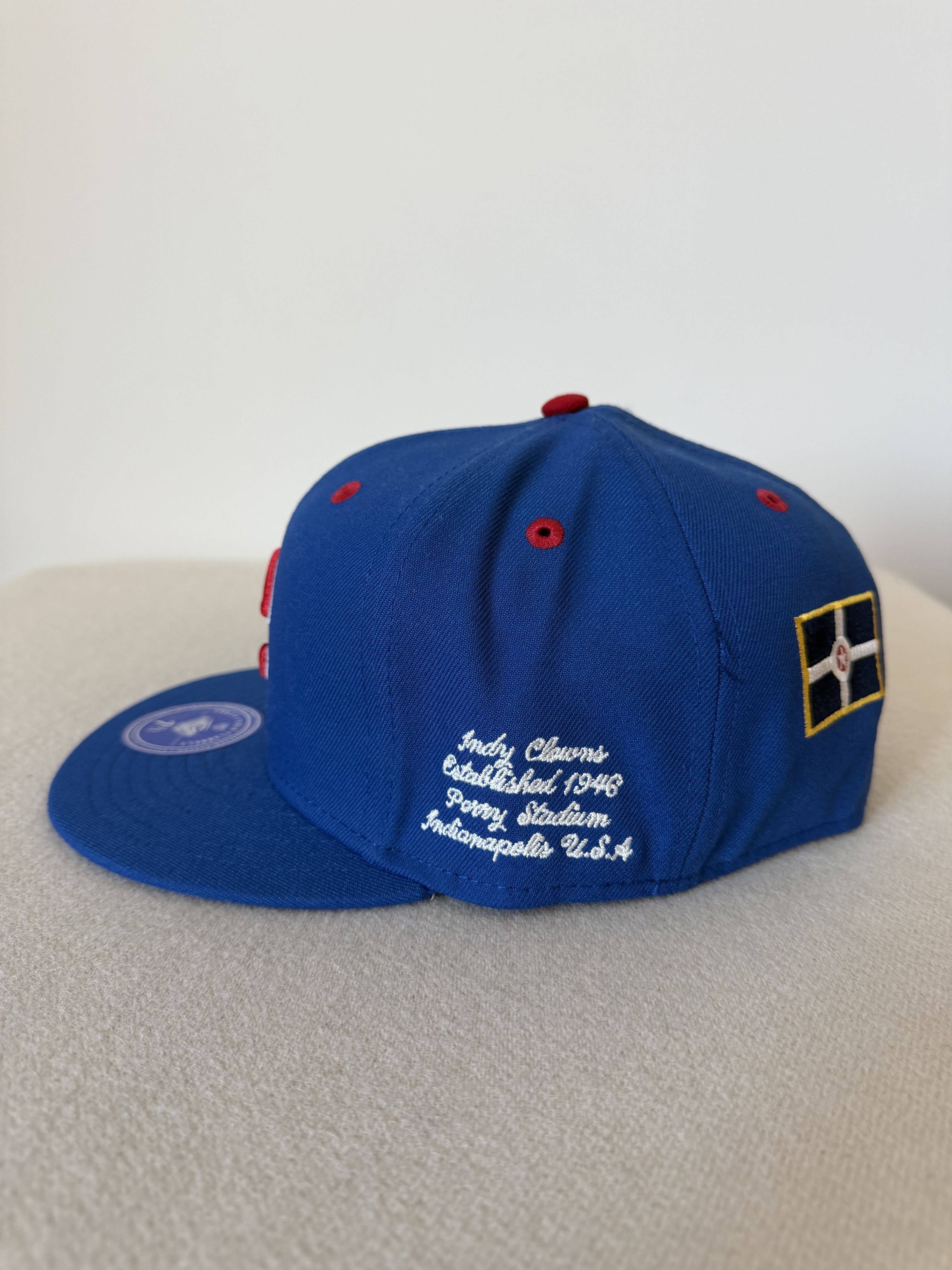 Ebbets Field Flannels 7 1/2 Ebbets Field Flannels Indianapolis Clowns Fitted Hat Size ONE SIZE - 2 Thumbnail