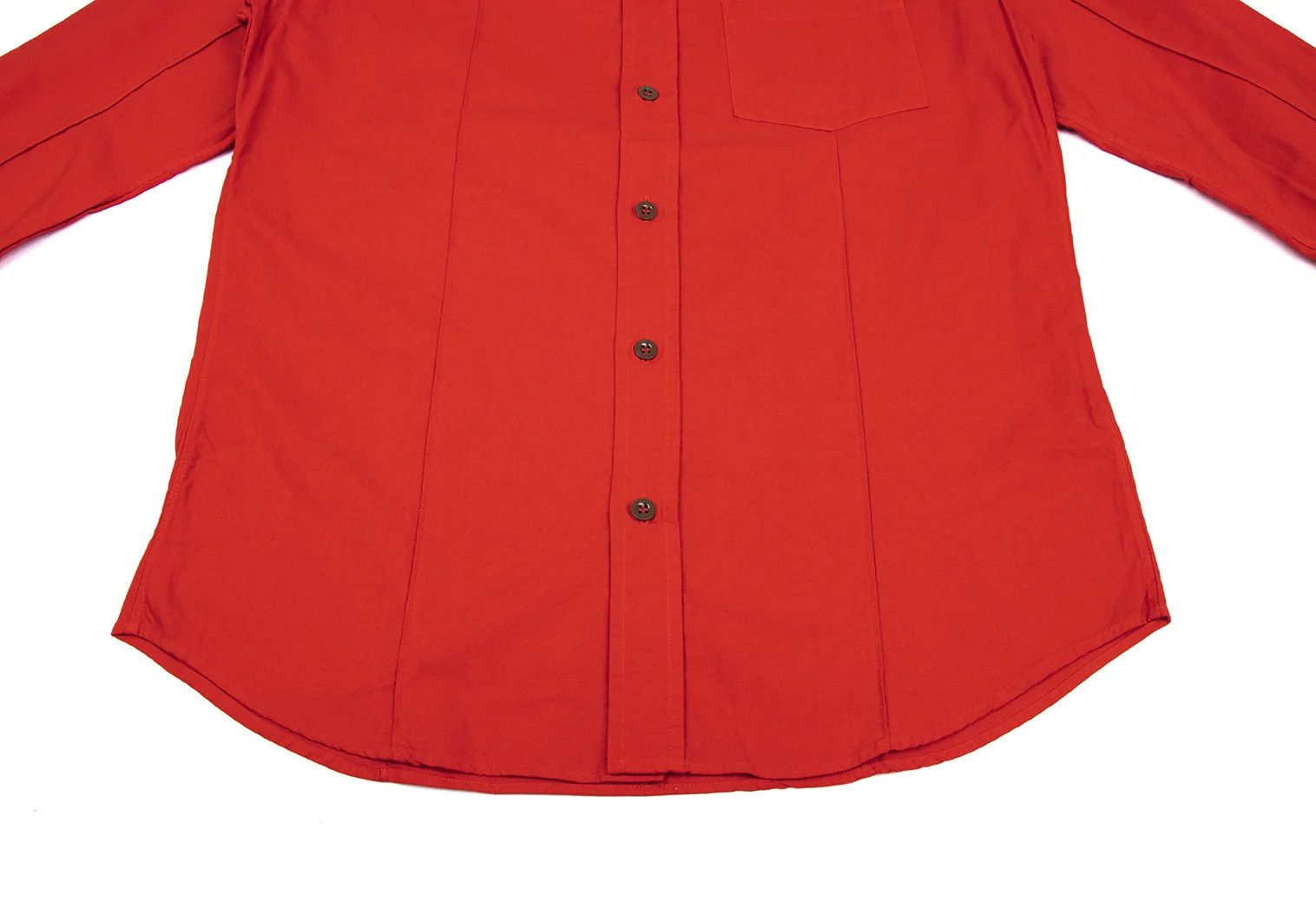 Jean Paul Gaultier Dyed Cotton Pintuck Shirt in Red Size US S / EU 44-46 / 1 - 9 Thumbnail
