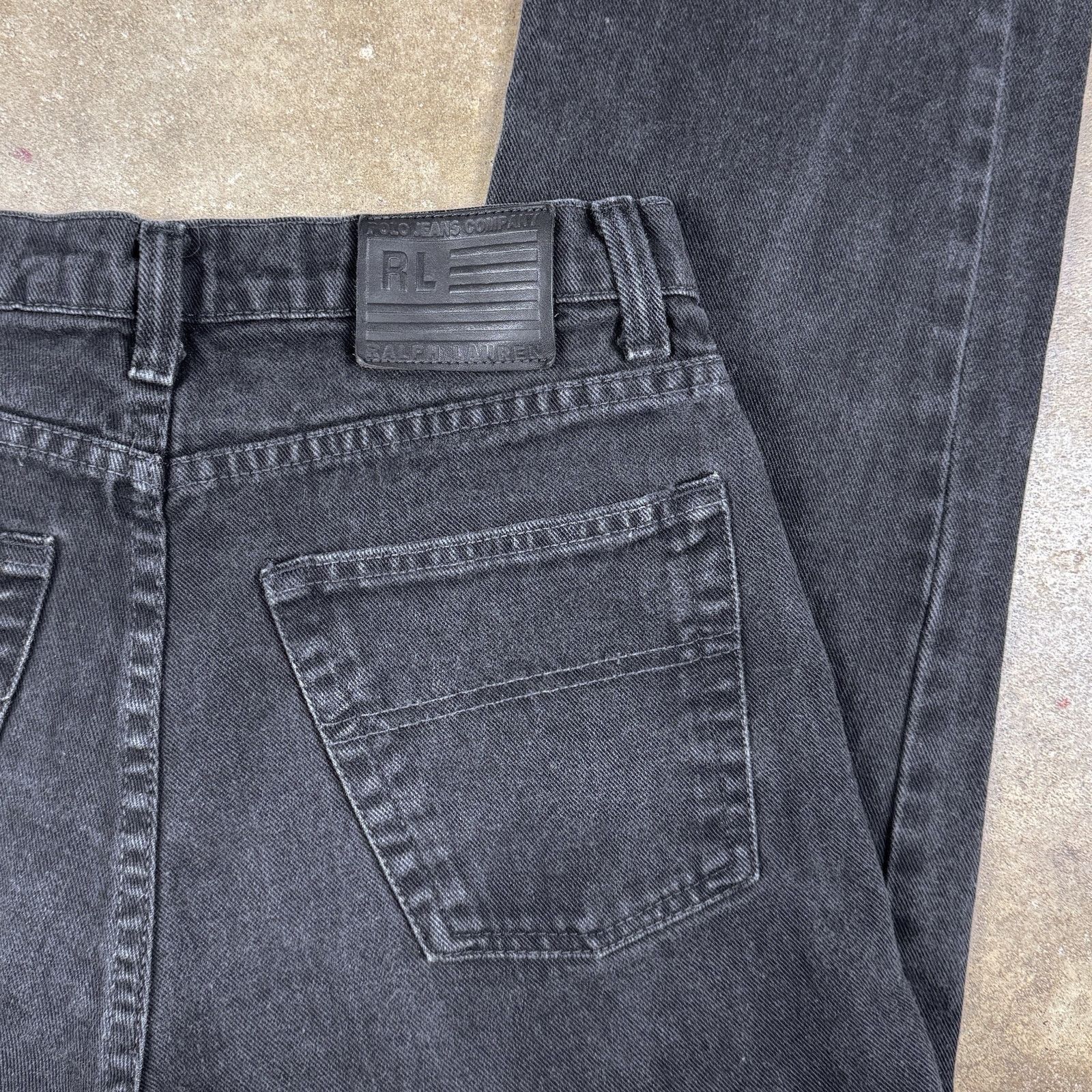 Polo Ralph Lauren Vintage Polo Jeans Co Ralph Lauren Women’s Black Denim Sz 8 Size 30" / US 8 / IT 44 - 1 Thumbnail