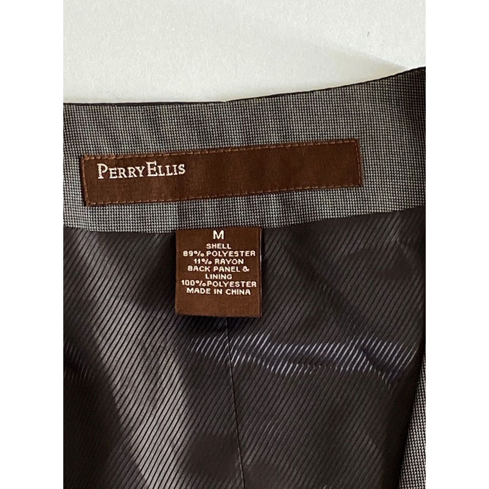 Perry Ellis Perry Ellis Grayish Poly Button Vest Medium M VEST Shirt Mens Vest Size US M / EU 48-50 / 2 - 4 Thumbnail